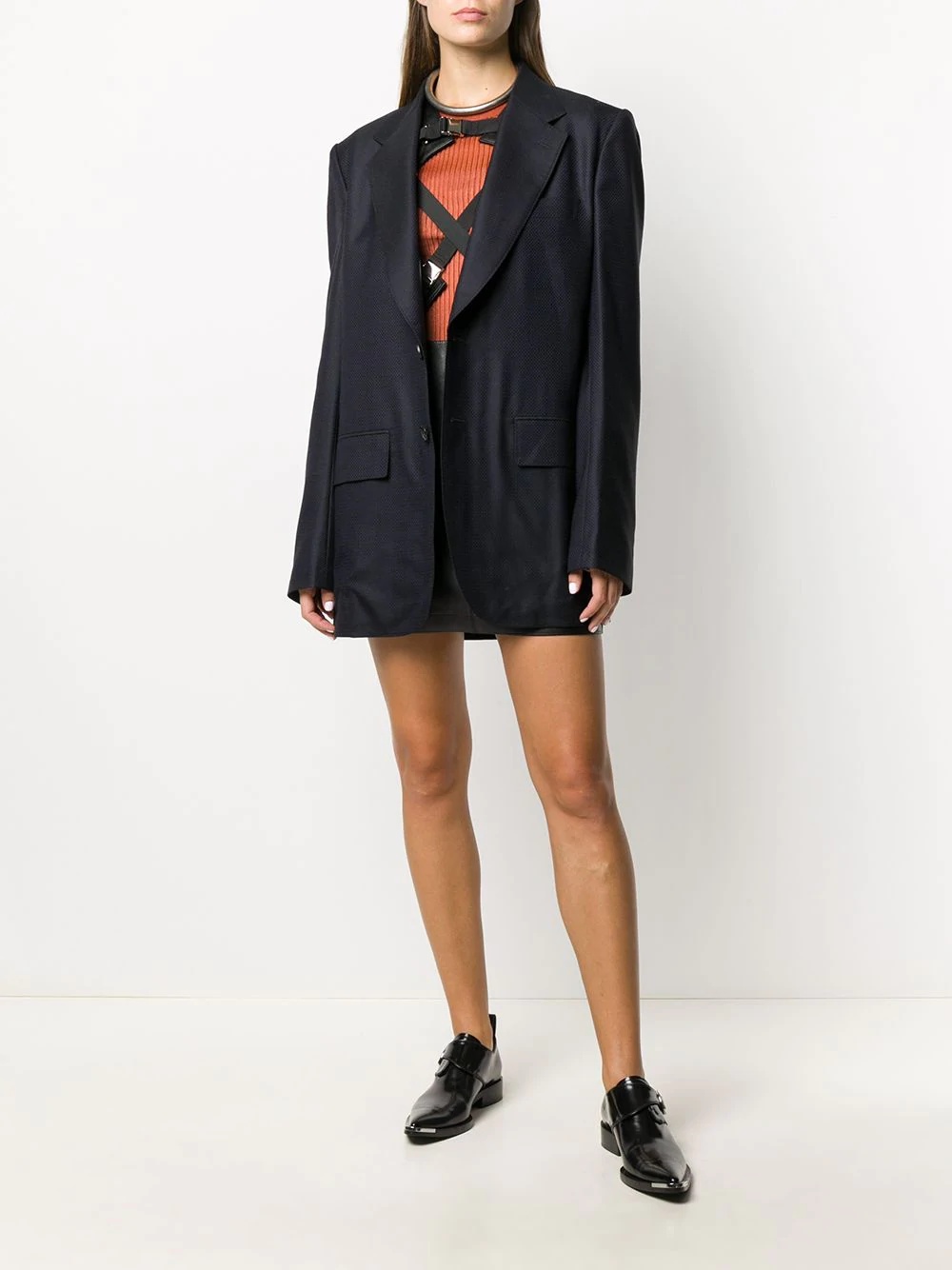 oversized single-breasted blazer - 2