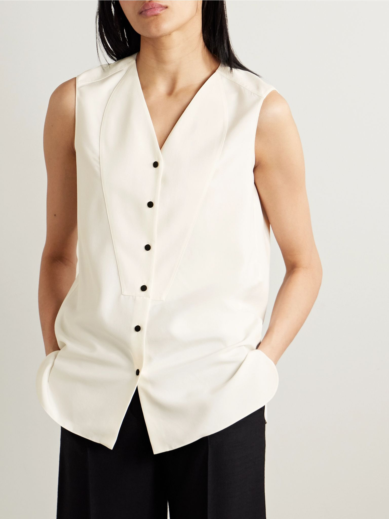 Silk vest White - 3