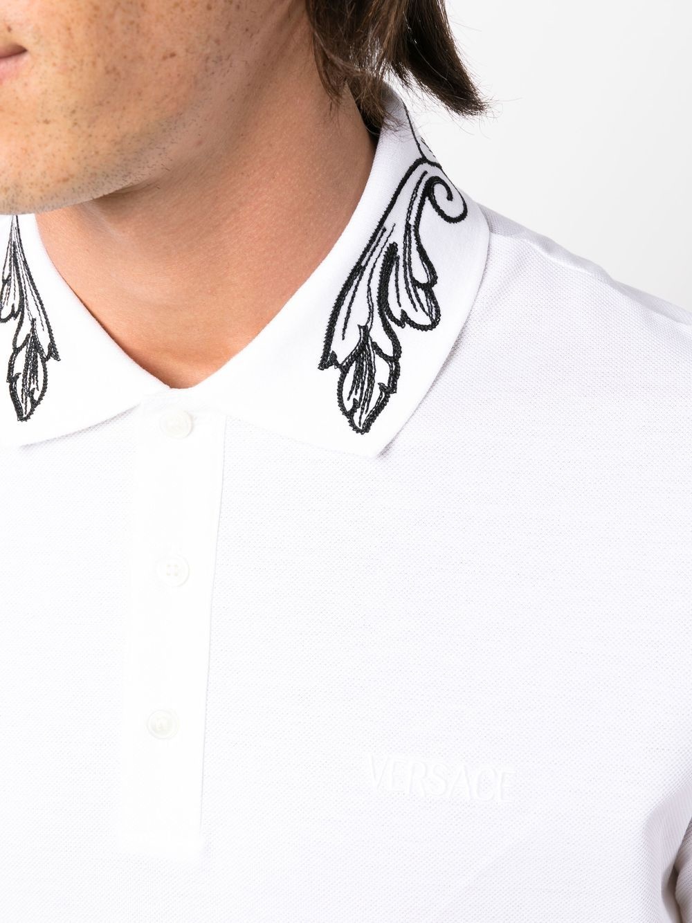 Barocco-embroidered polo shirt - 5