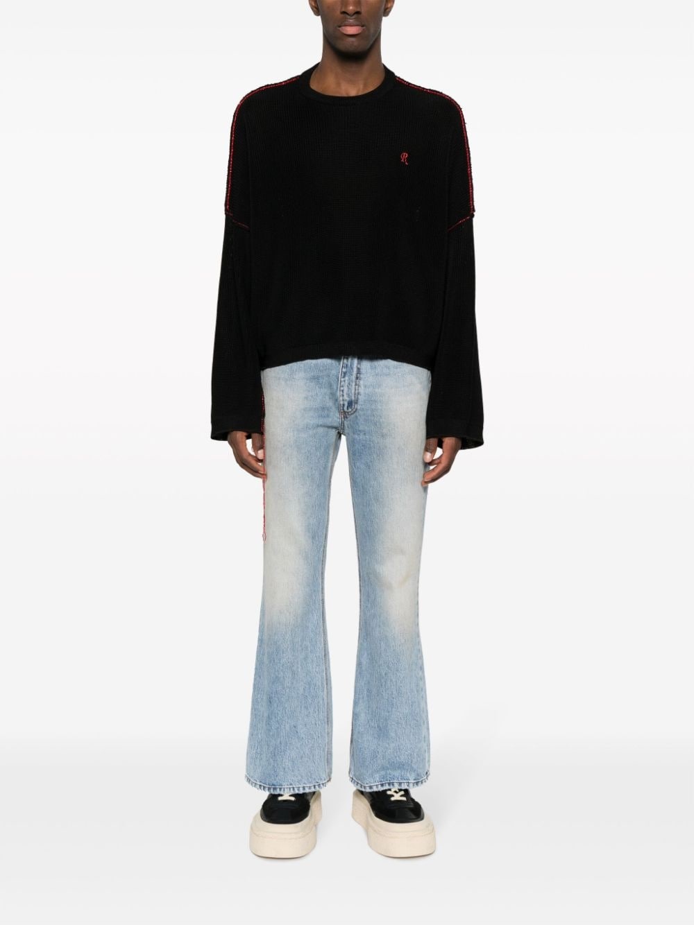 mid-rise flared jeans - 2