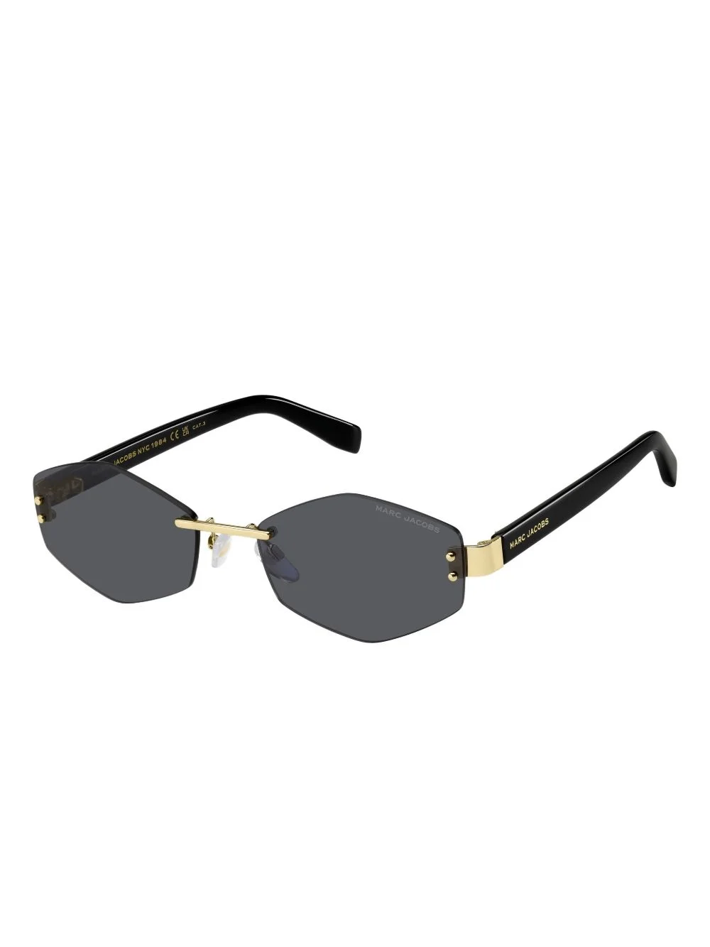 geometric-frame chain-strap sunglasses - 1