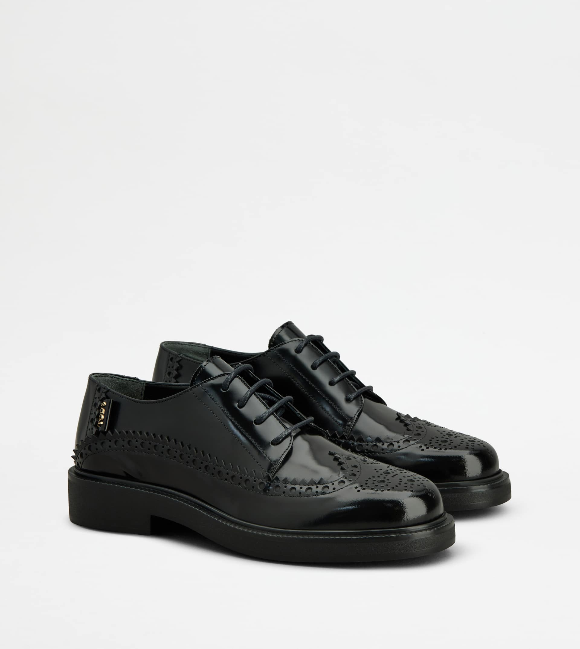 LACE-UPS IN LEATHER - BLACK - 3