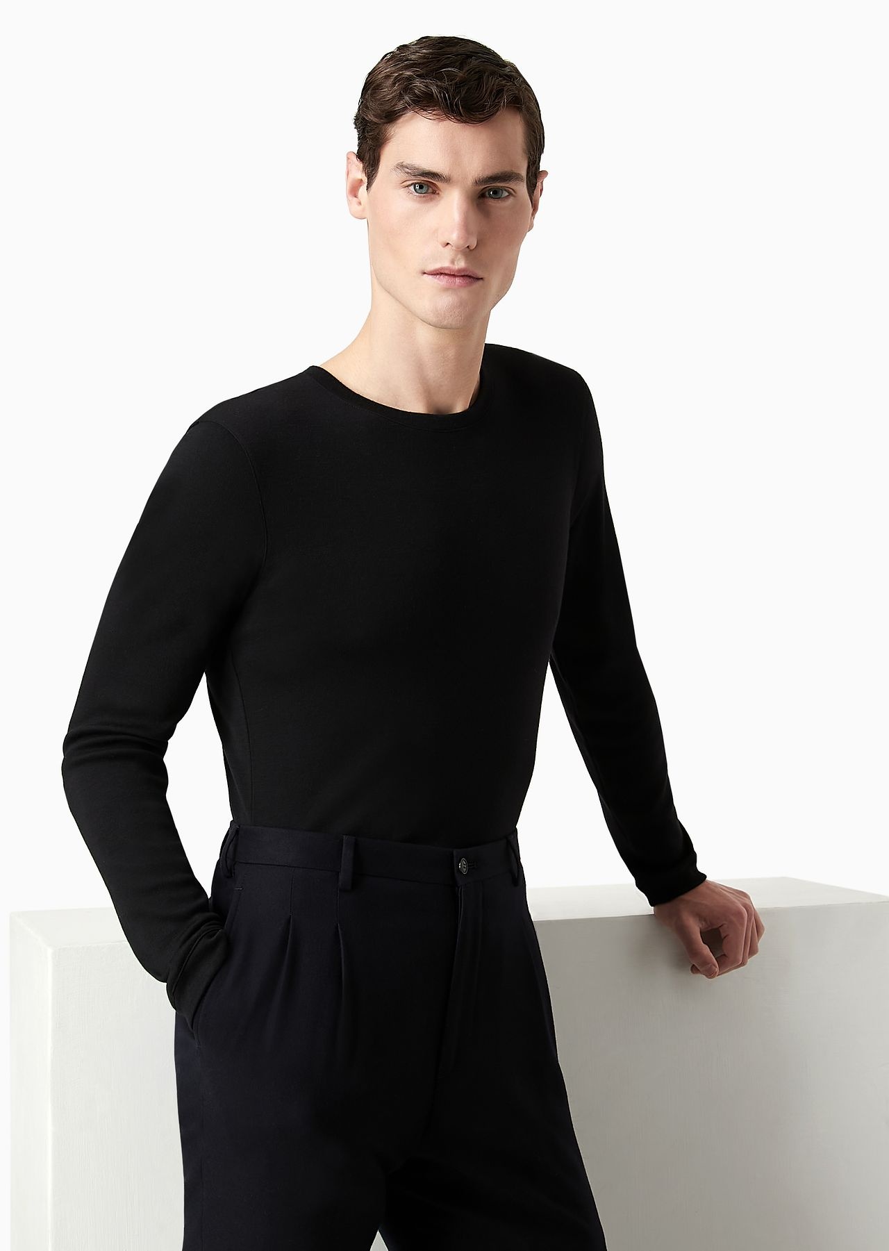 Pure cashmere interlock crew-neck jumper - 5