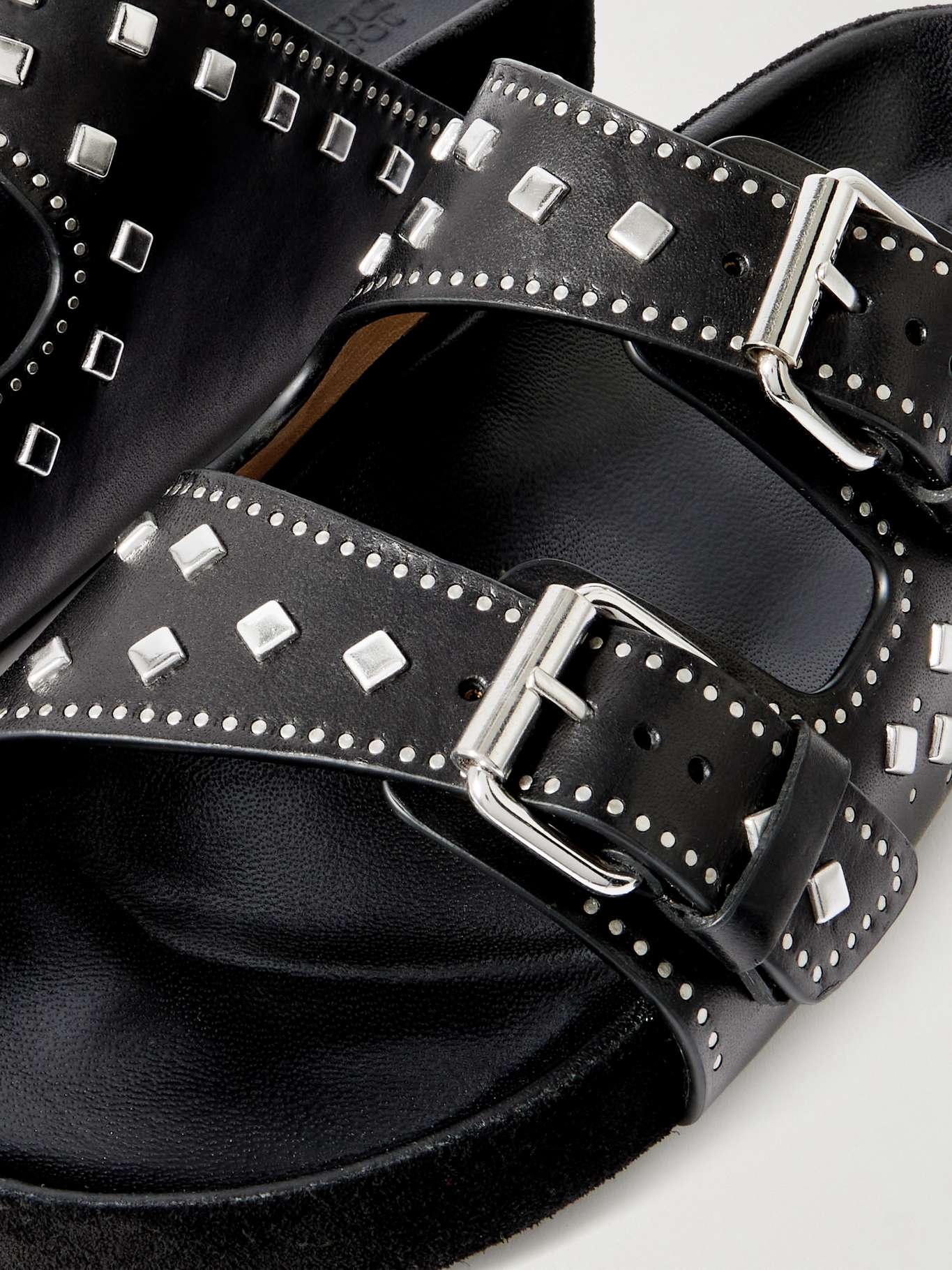 Lennyo studded leather slides - 4