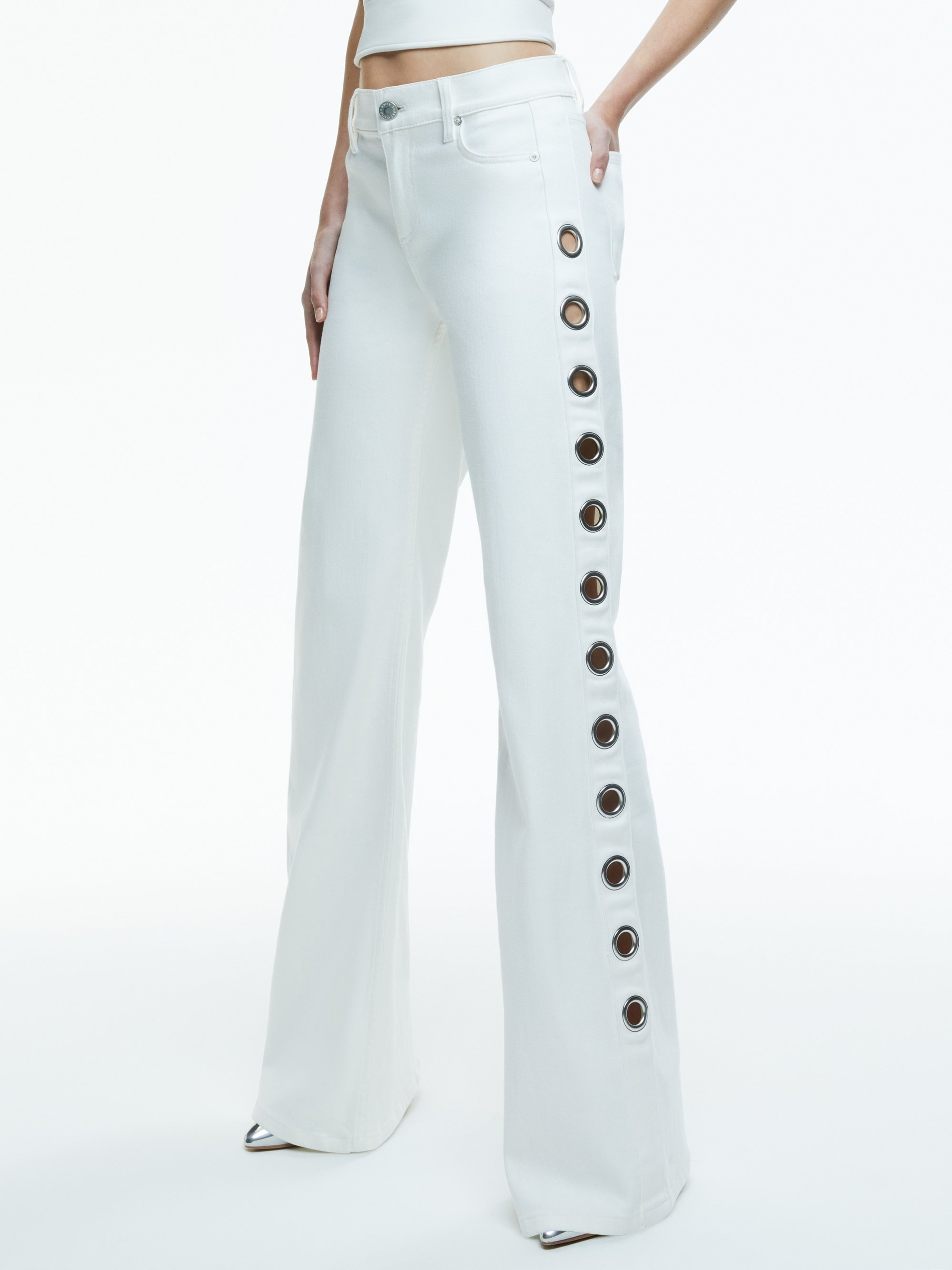 JENNY LOW RISE SIDE GROMMET JEAN - 2