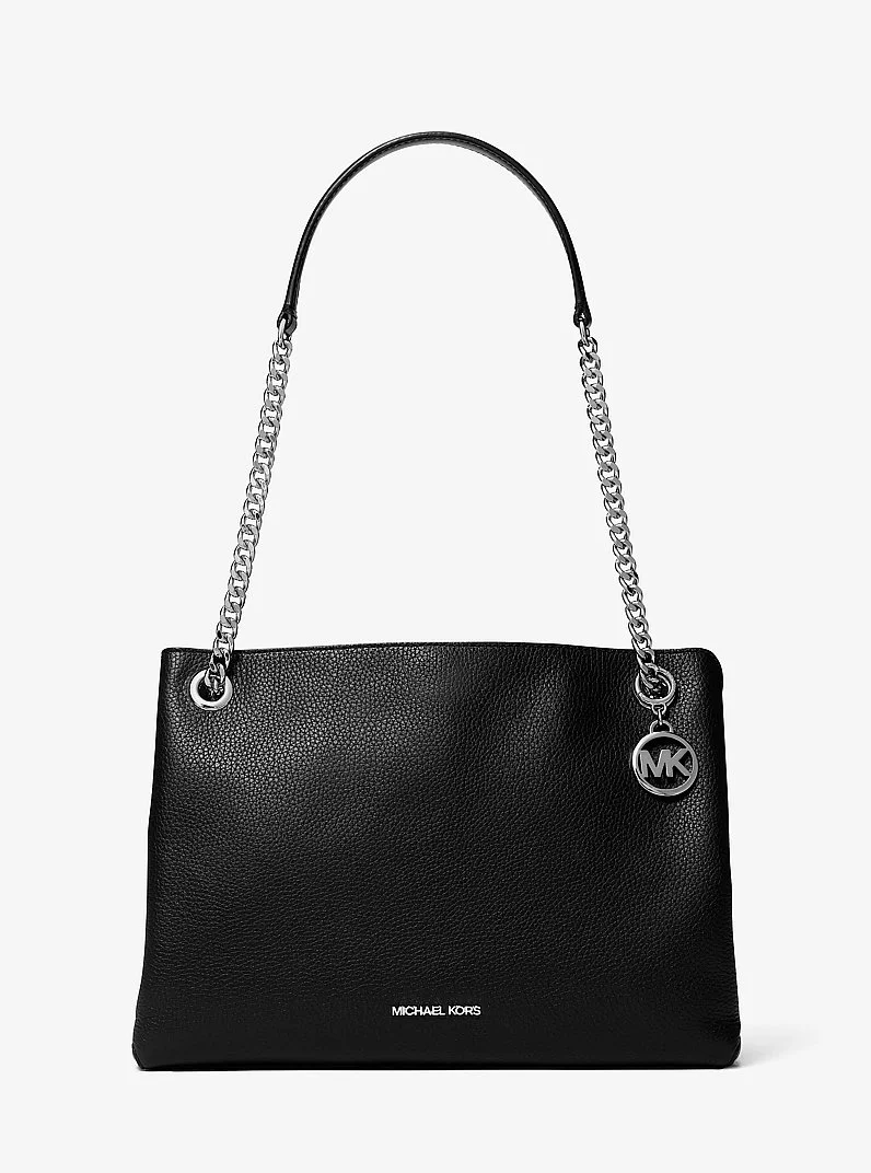 Christina Medium Pebbled Leather Messenger Bag - 1