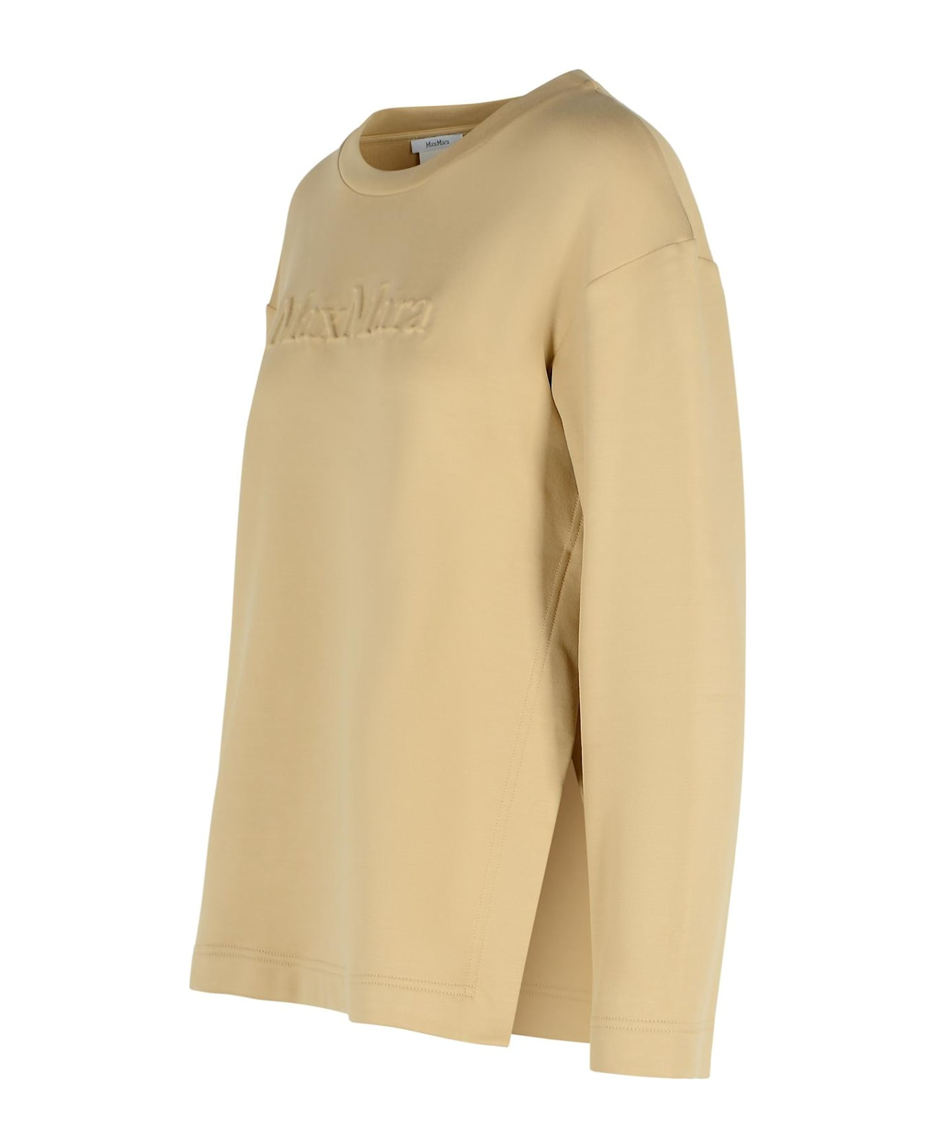 'berma' Sweatshirt In Silk And Caramel Cotton - 2