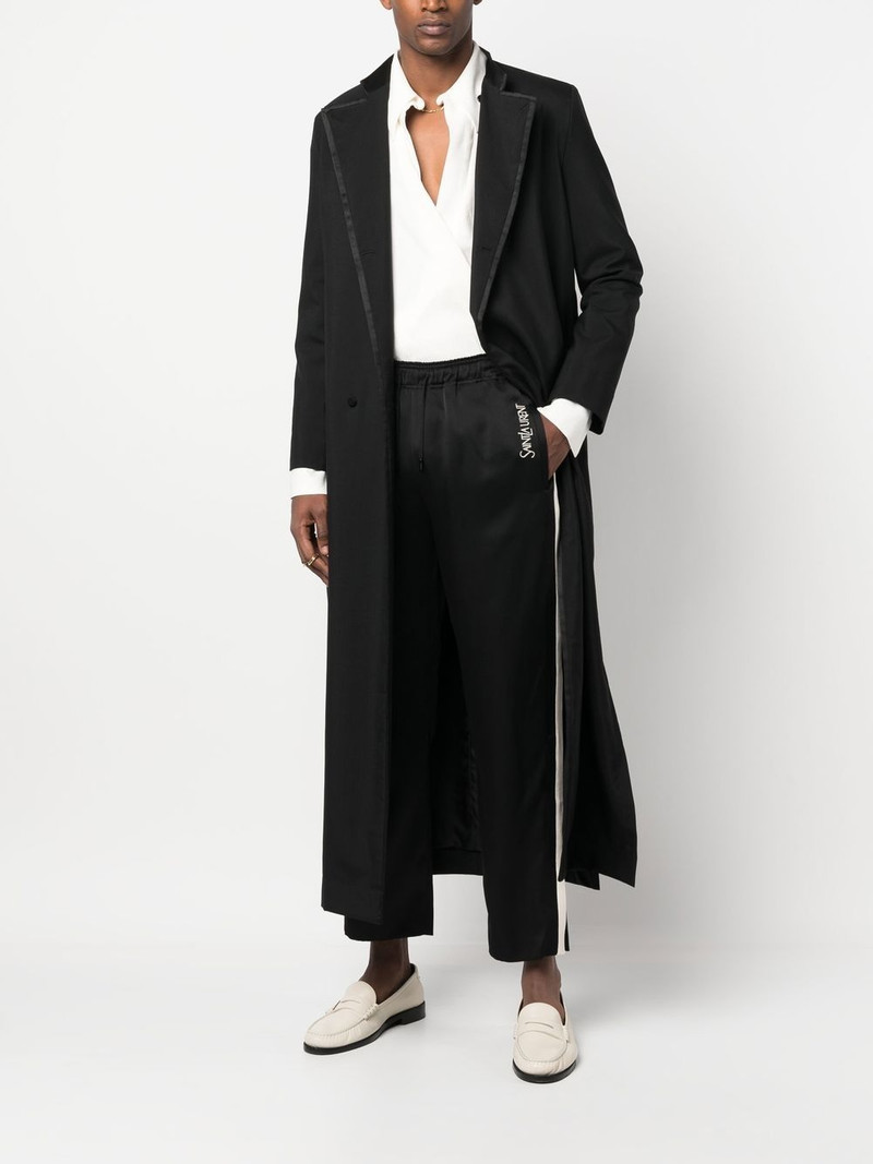 SAINT LAURENT stand-up collar long coat outlook
