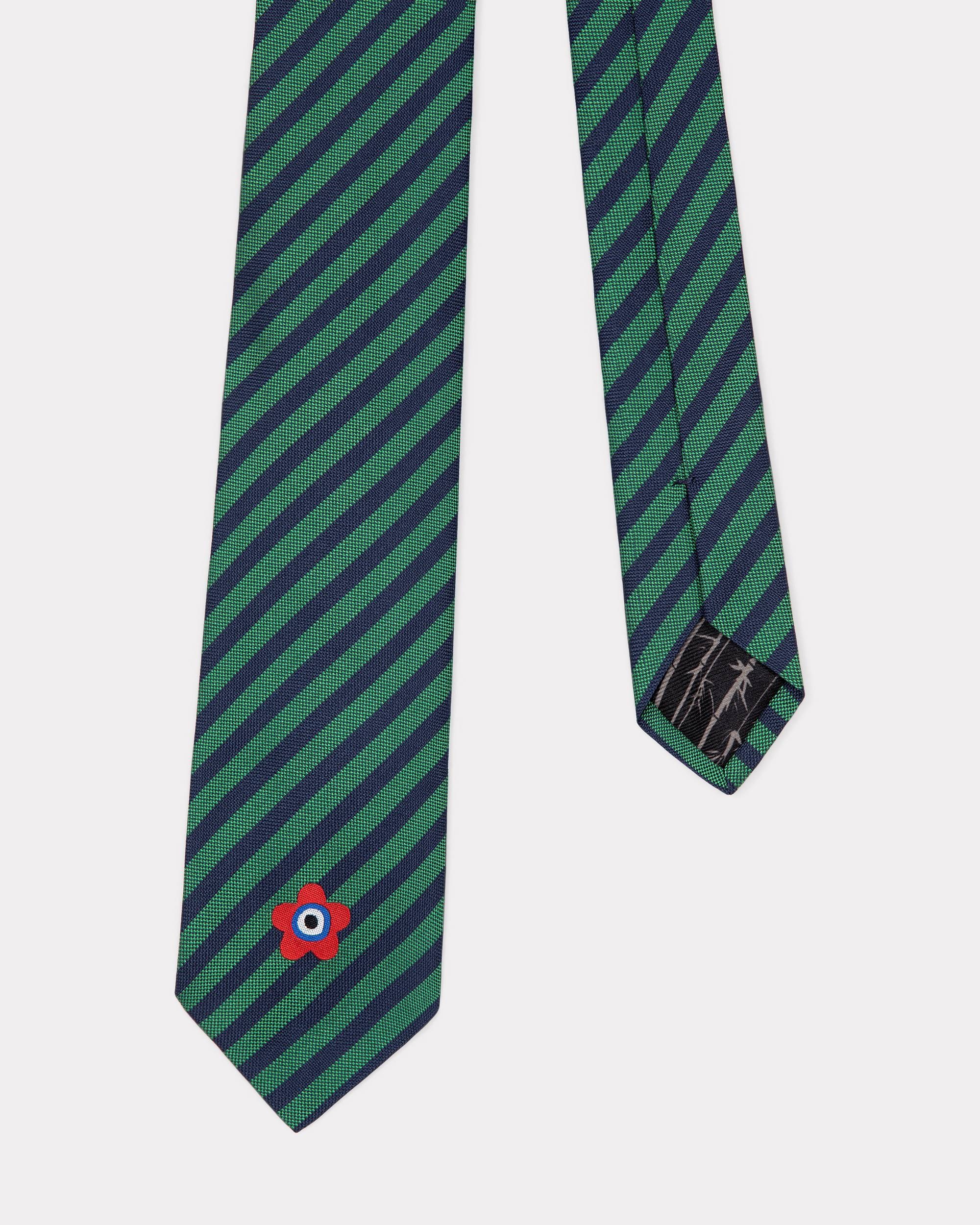 'KENZO Target' striped silk tie - 2