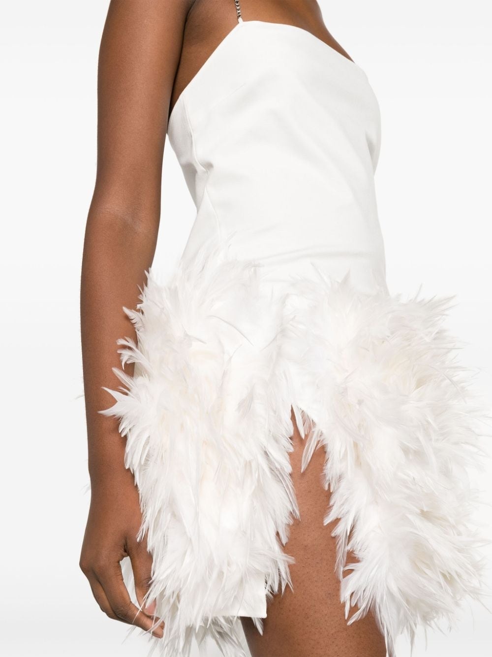 Fujiko feather-trimmed minidress - 5