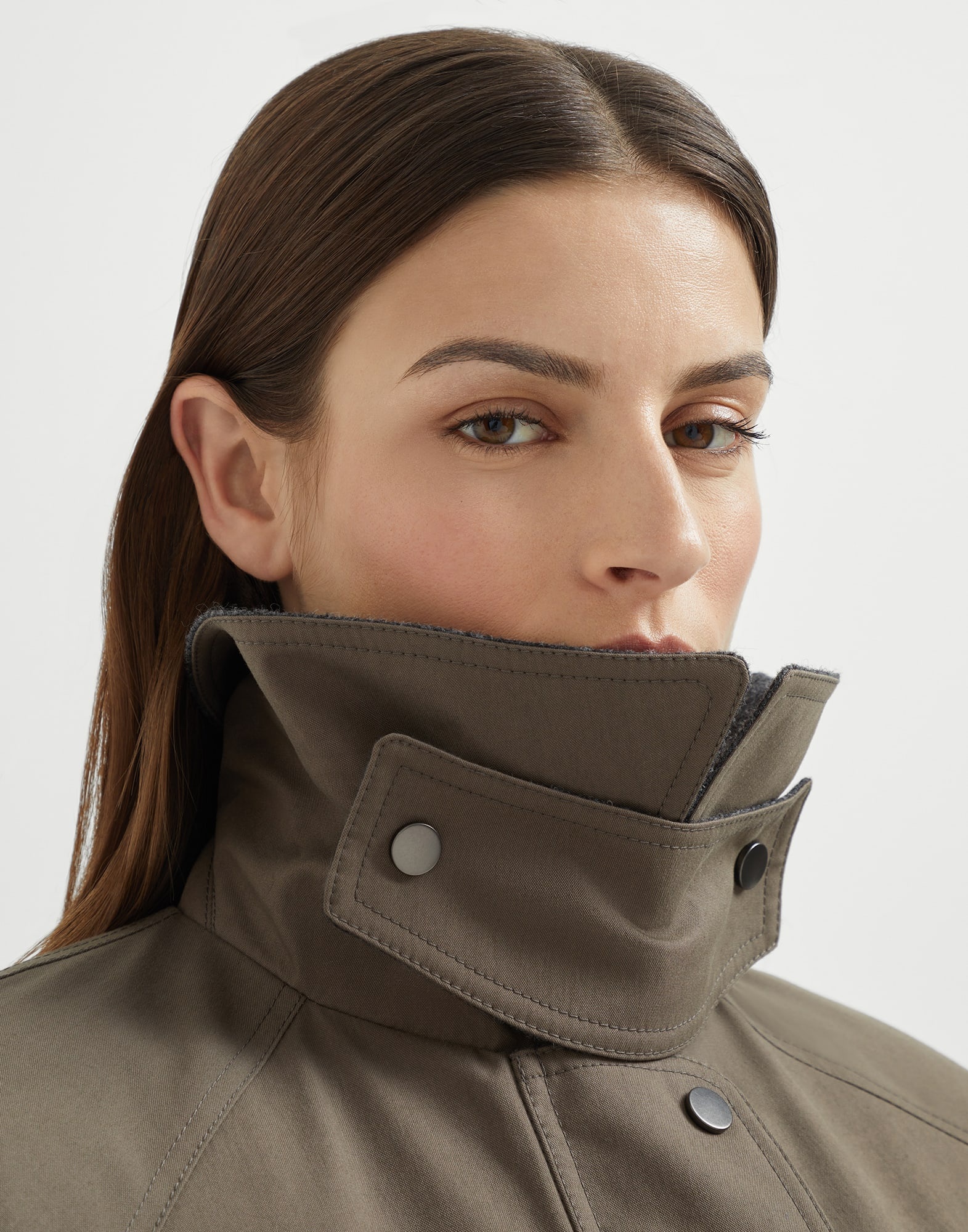 Techno cotton canvas outerwear jacket with Thermore® padding and shiny trim - 3