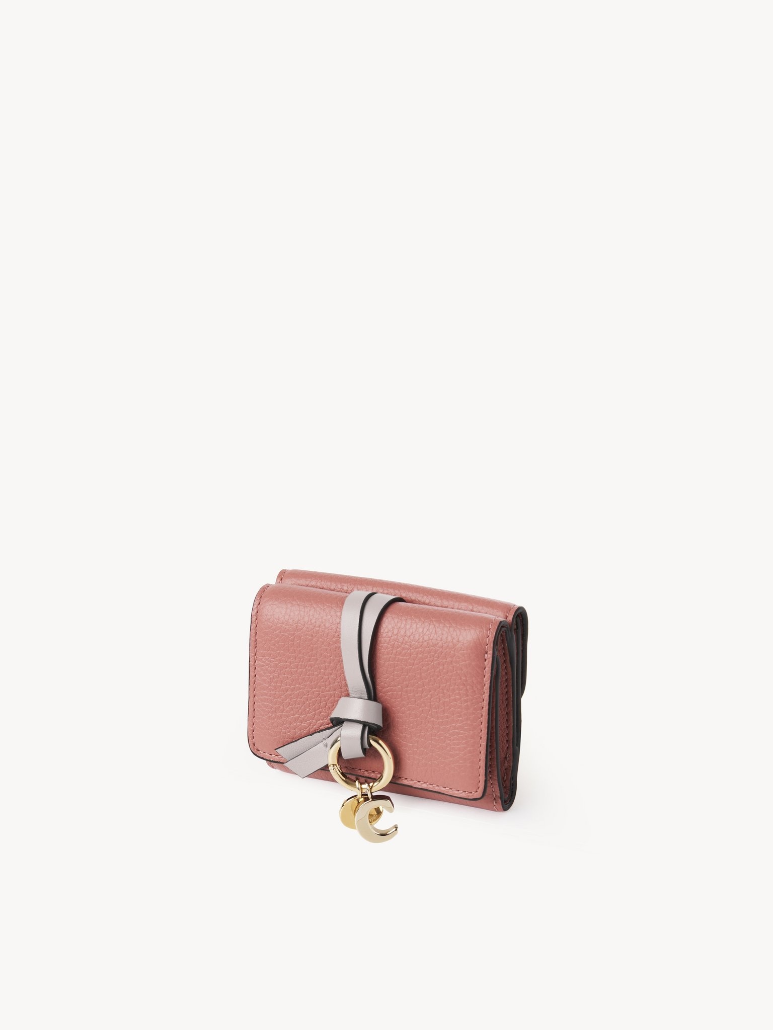 MINI ALPHABET TRI-FOLD IN GRAINED LEATHER - 2