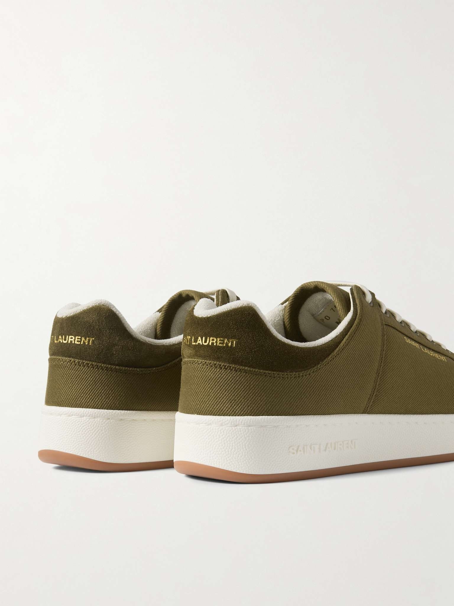 SL61 Suede-Trimmed Canvas Sneakers - 5