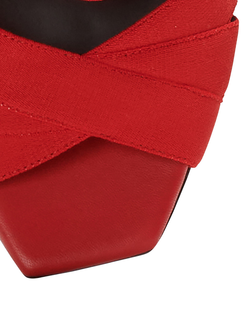 Balmain Moneta leather and elastic  sandals with Balmain logo outlook