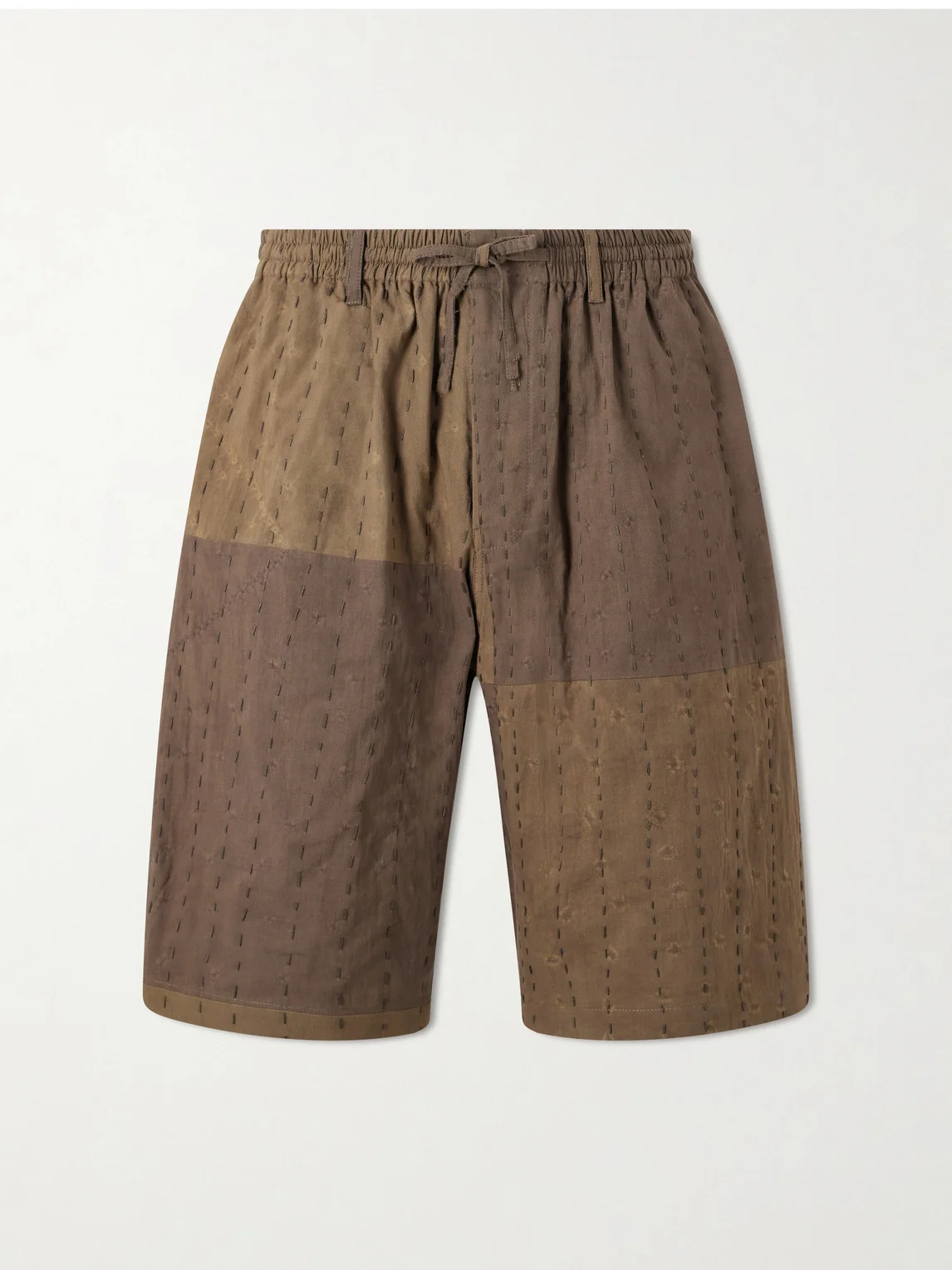 Milo Bandhani Straight-Leg Embroidered Cotton Drawstring Shorts - 1