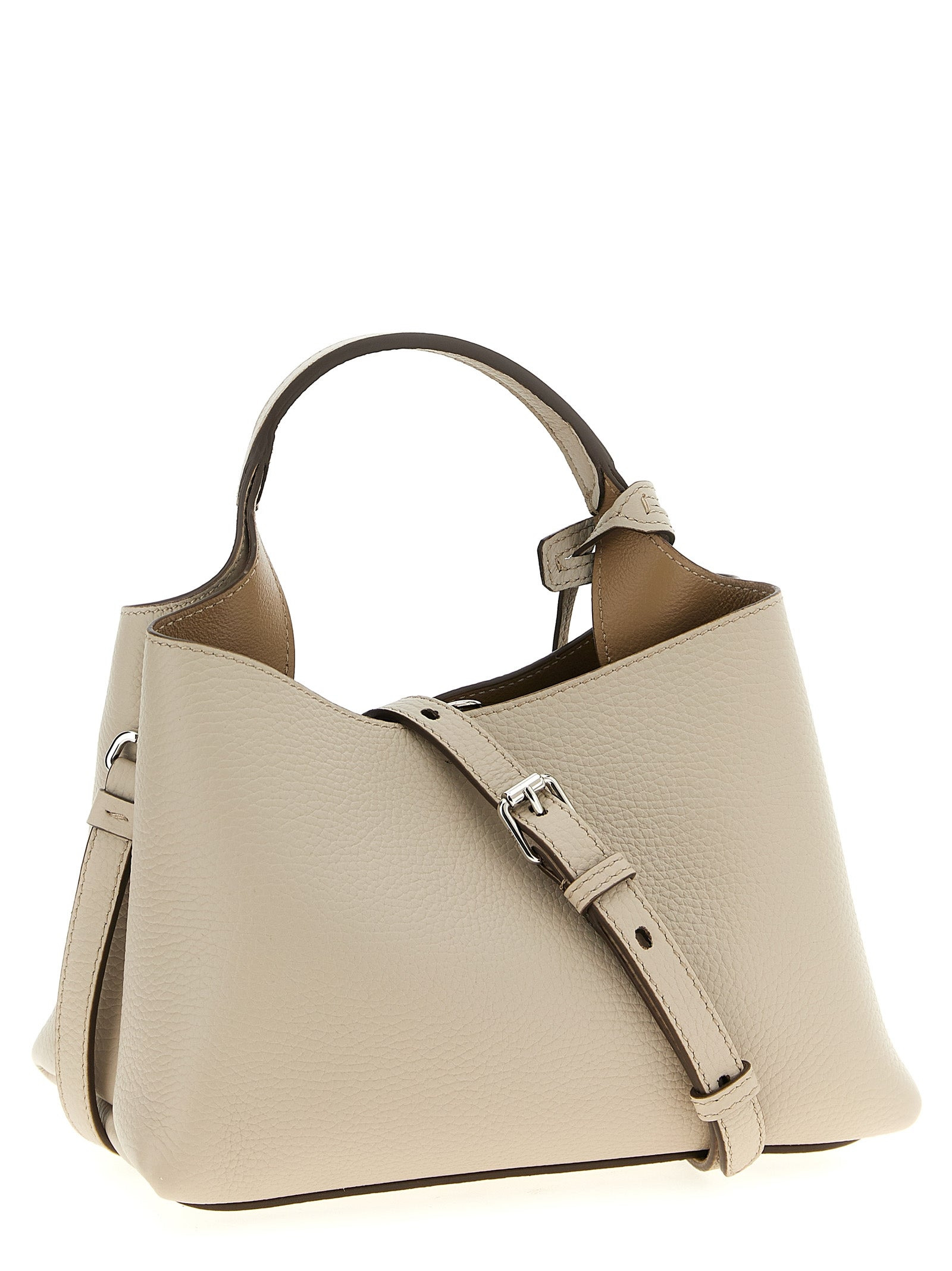 Micro Leather Handbag Crossbody Bags Gray - 2