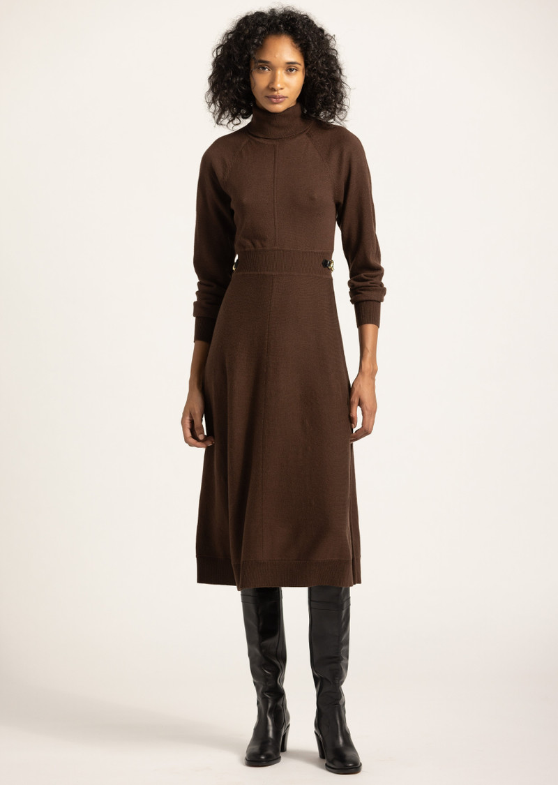 BECKY RAGLAN HORSEBIT SWEATER DRESS 1
