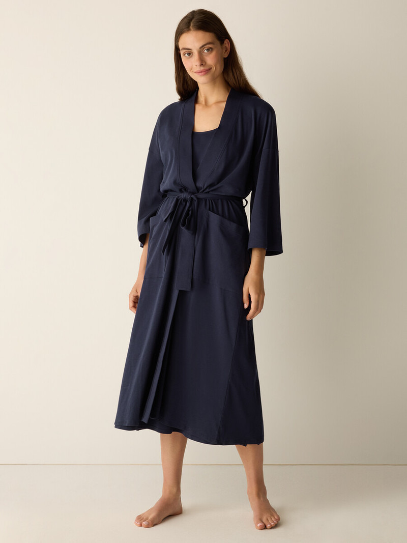 EILEEN FISHER Organic Cotton Interlock Sleep Robe outlook
