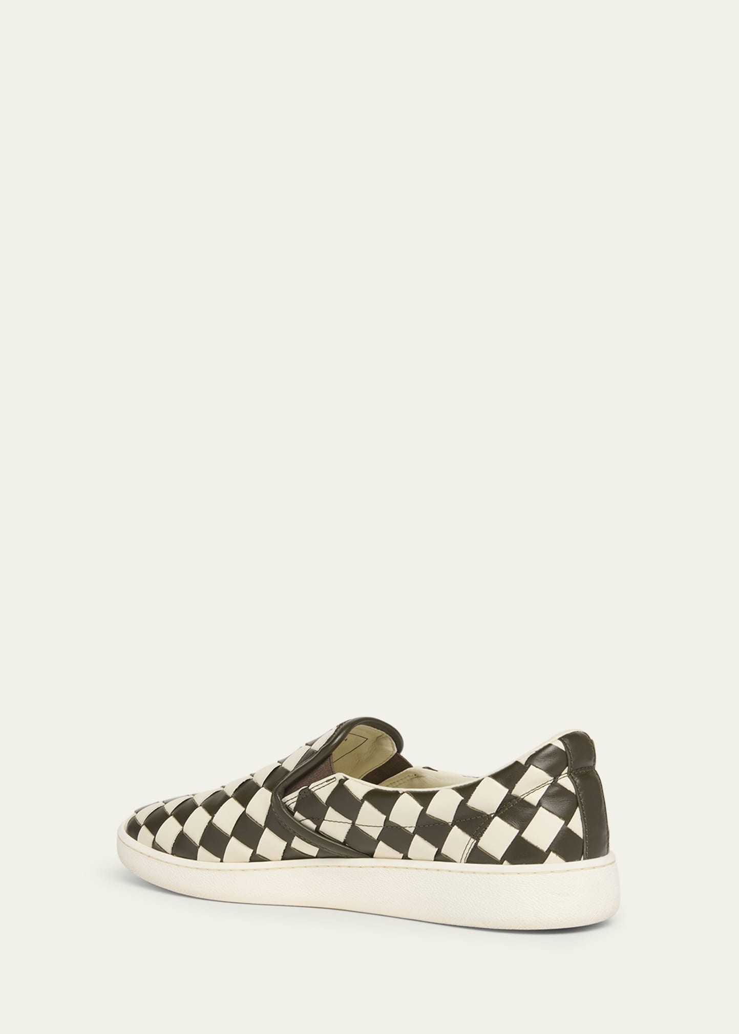 Men's Sawyer Intrecciato Check Calfskin Slip-On Sneakers - 4