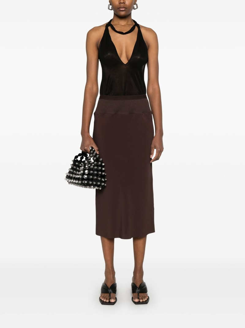 Rick Owens knee bias midi skirt outlook