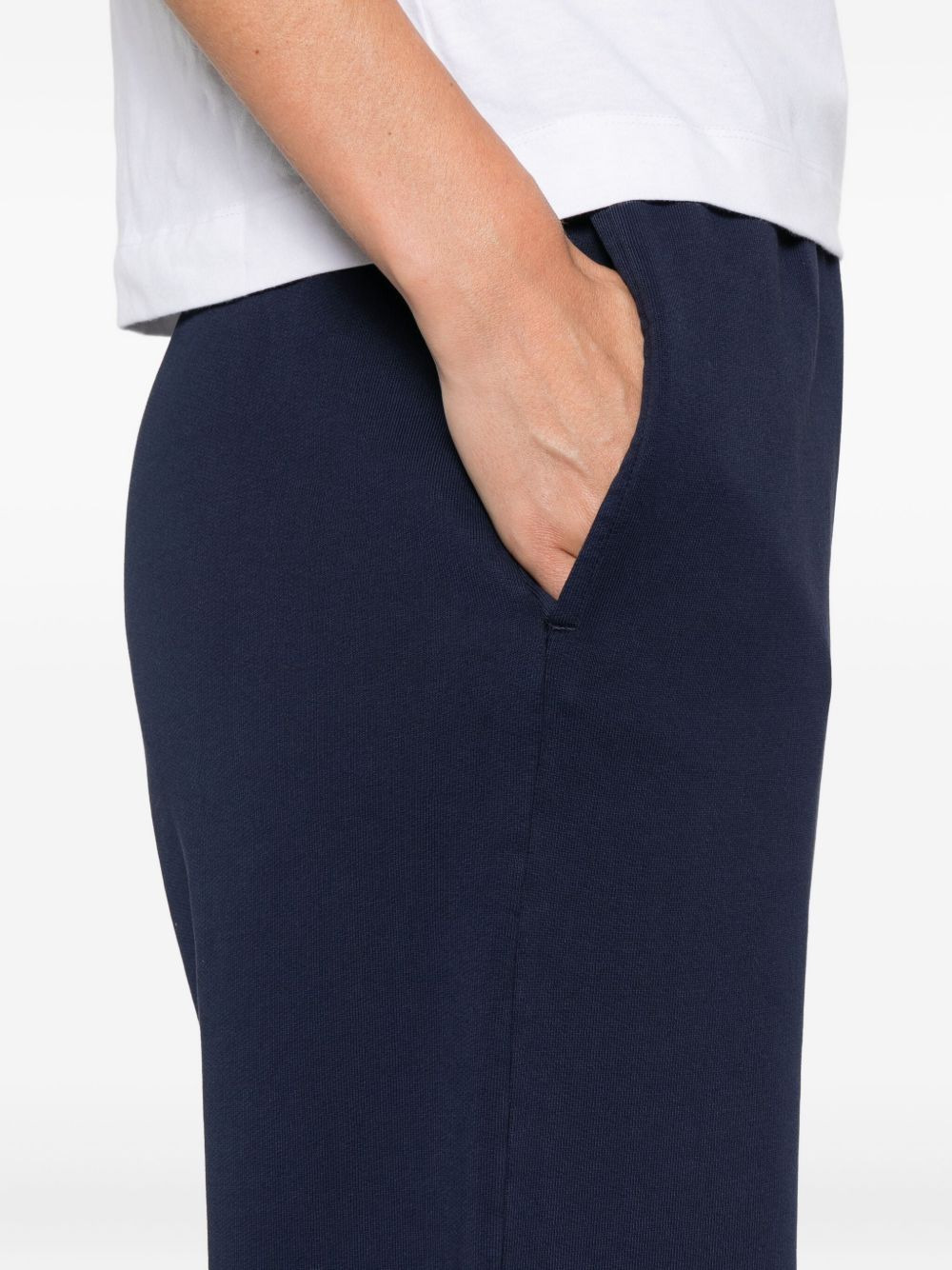logo-embroidered cuffed track pants - 5