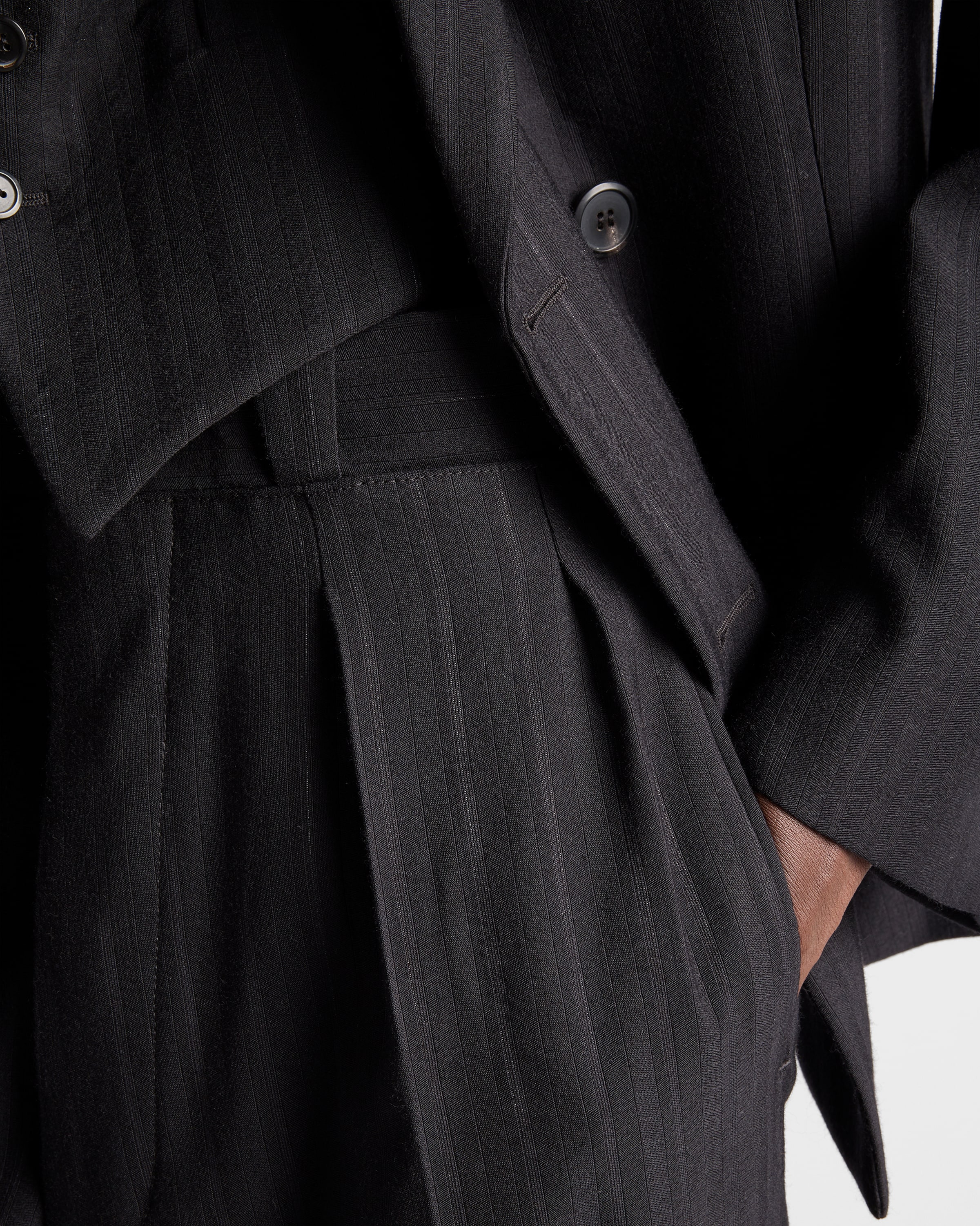 Wool blend pinstriped pants - 3