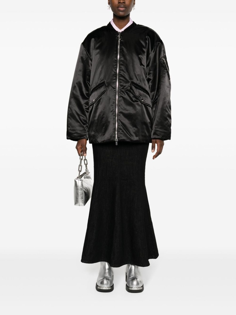 STAND STUDIO Prim satin bomber jacket outlook