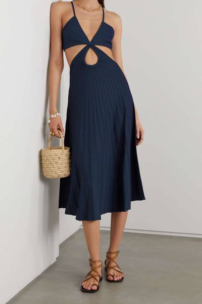 Cult Gaia Ottilia cutout ribbed-knit midi dress outlook