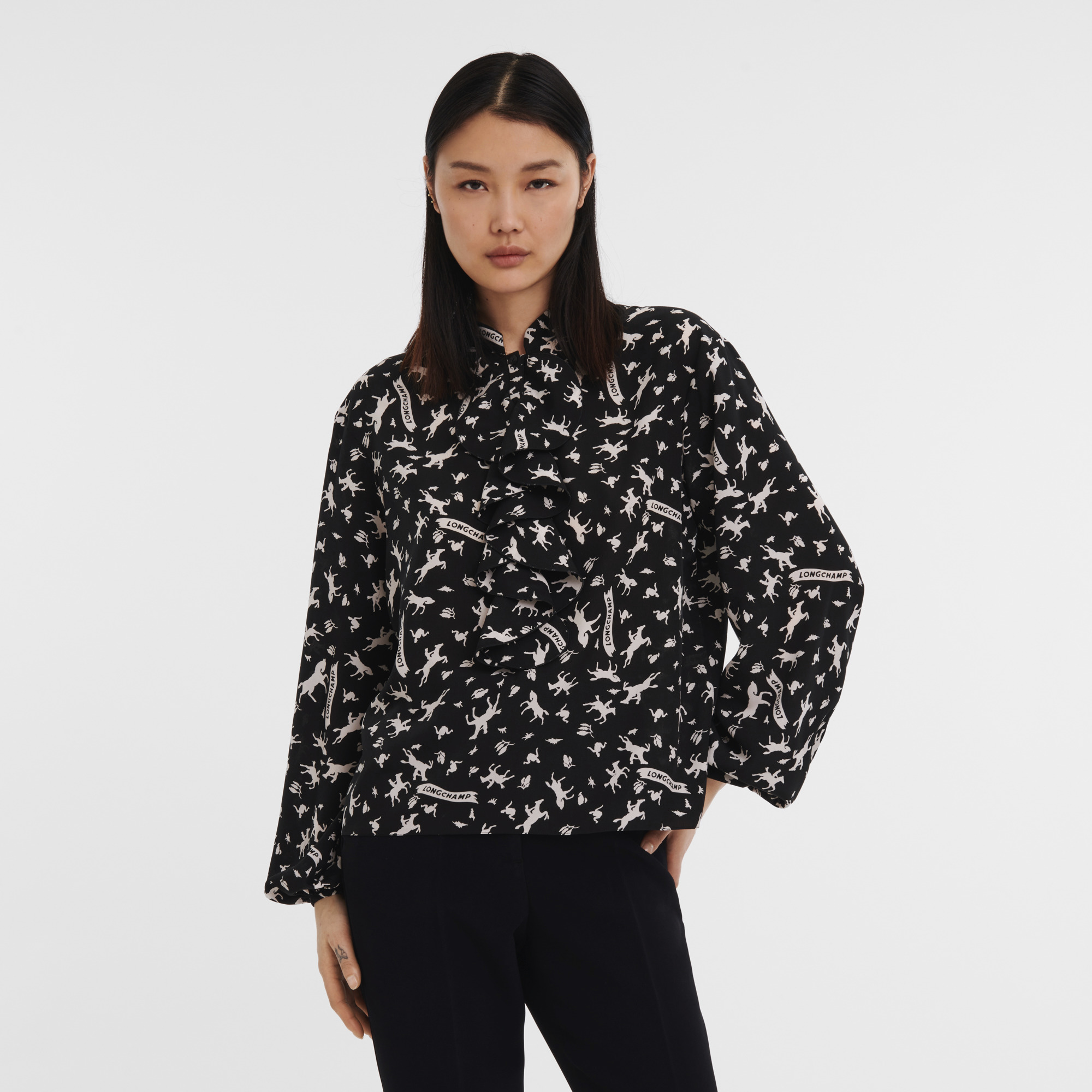 Blouse Black - Crepe - 2