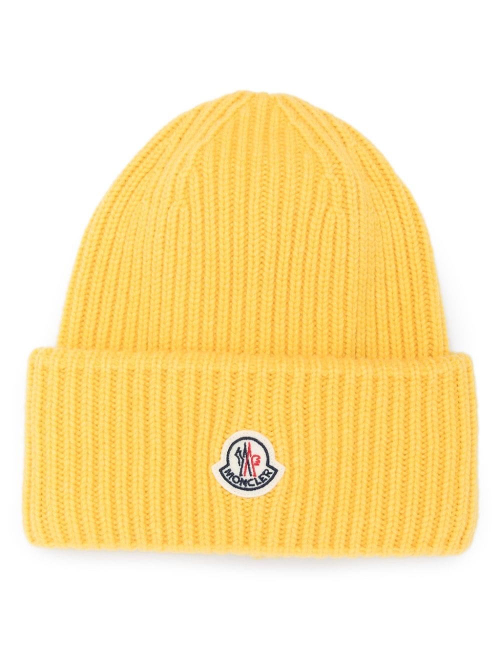 logo-patch fisherman's-knit beanie - 1