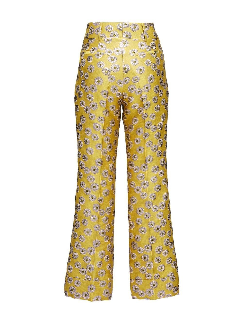 Hendrix floral-embroidery flared trousers - 4