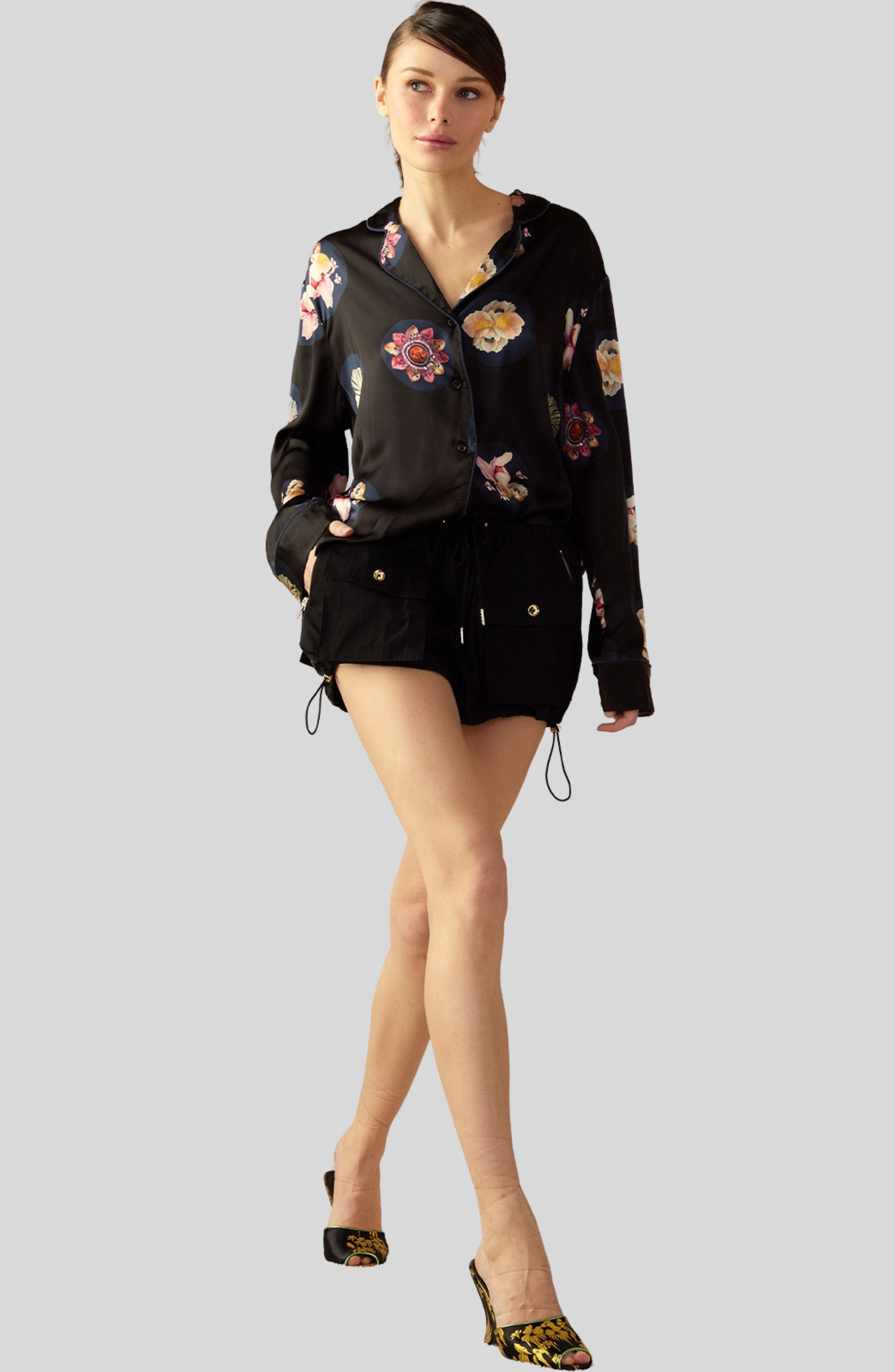 Cynthia Rowley Nylon Cargo Shorts in Black at Nordstrom - 2