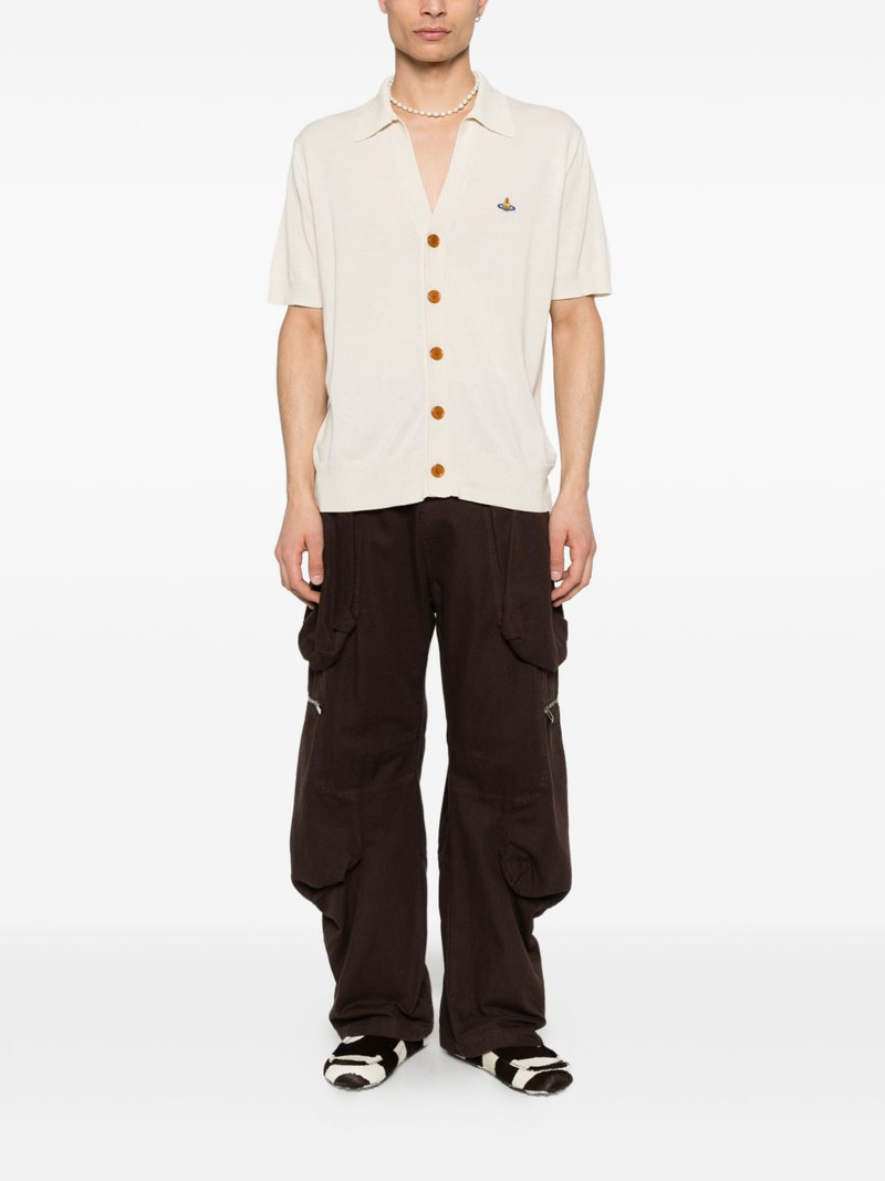 Vivienne Westwood button-fastening logo-embroidered polo cardigan outlook
