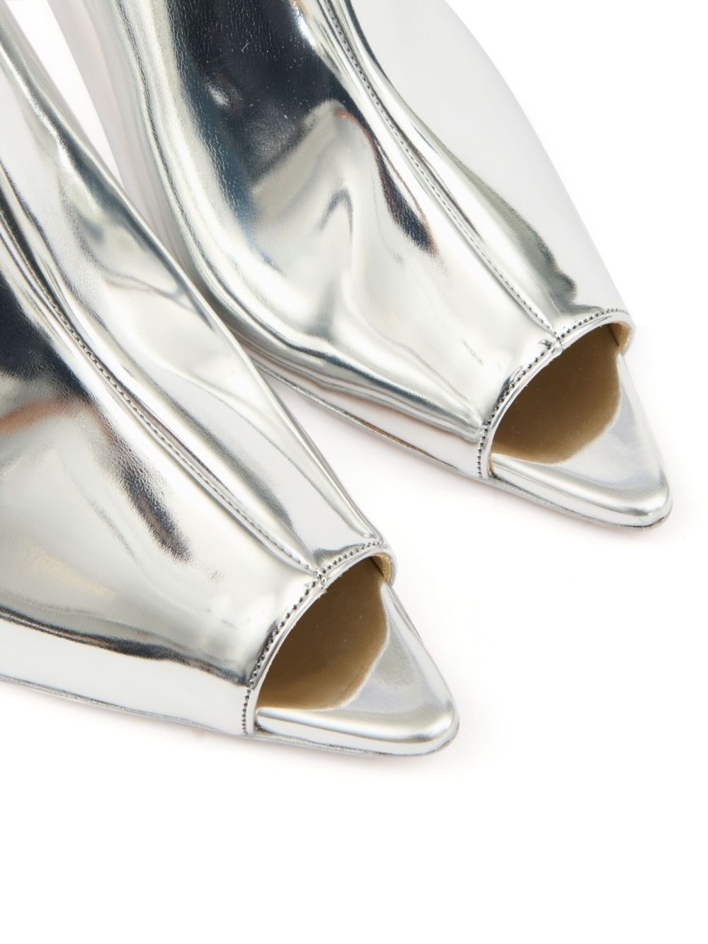 metallic-effect mules - 5