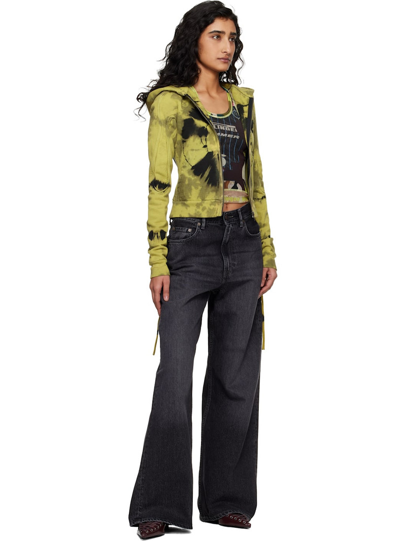 OTTOLINGER Yellow Sutured Zip Hoodie outlook