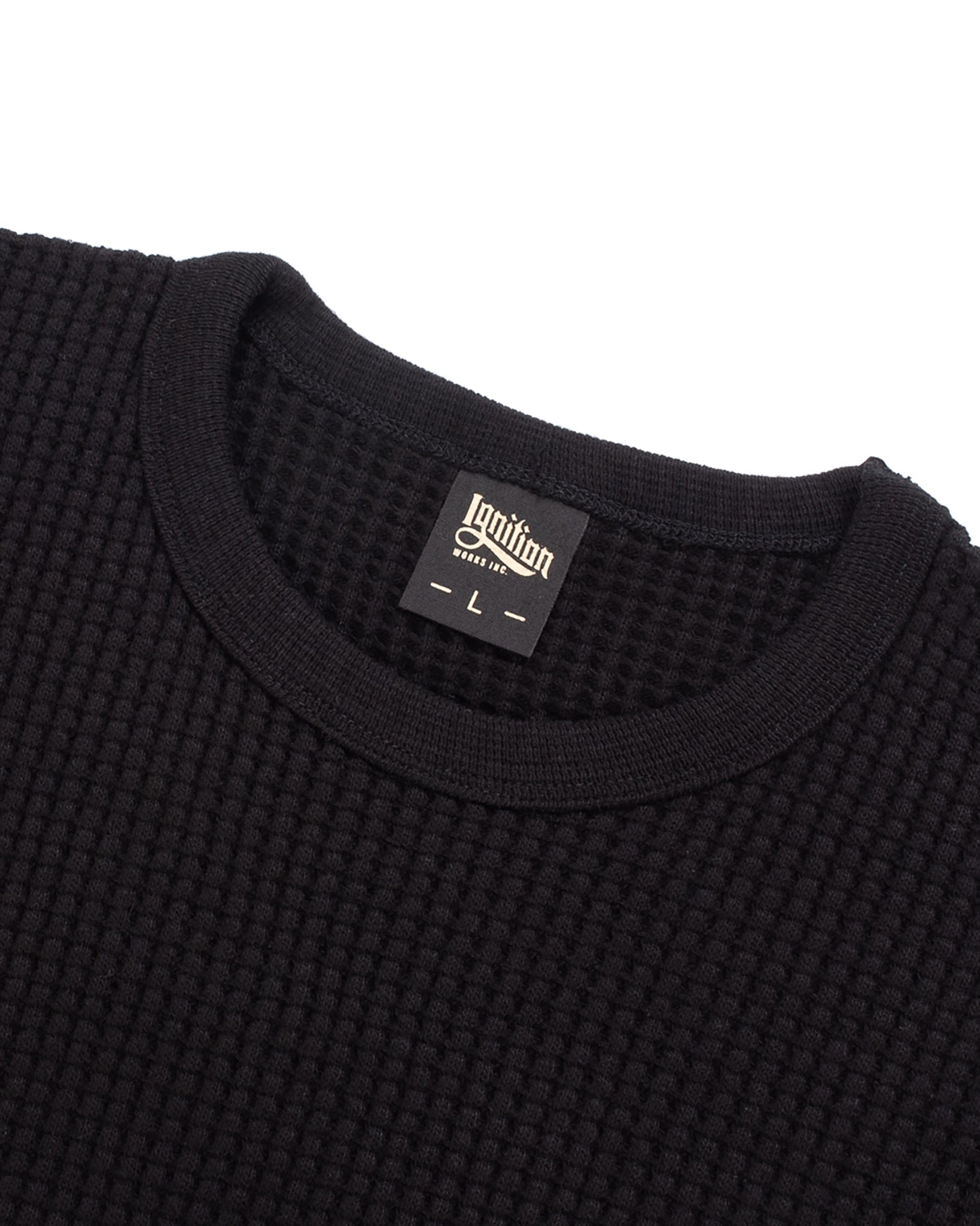 IGNITION WORKS THERMAL CREW NECK LONG SLEEVED TOP - BLACK - 5