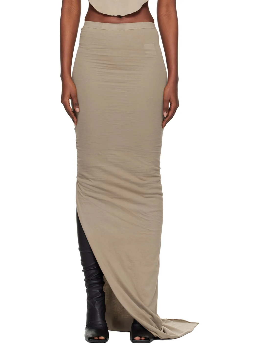 Taupe Concordians Soft Edfu Maxi Skirt - 1