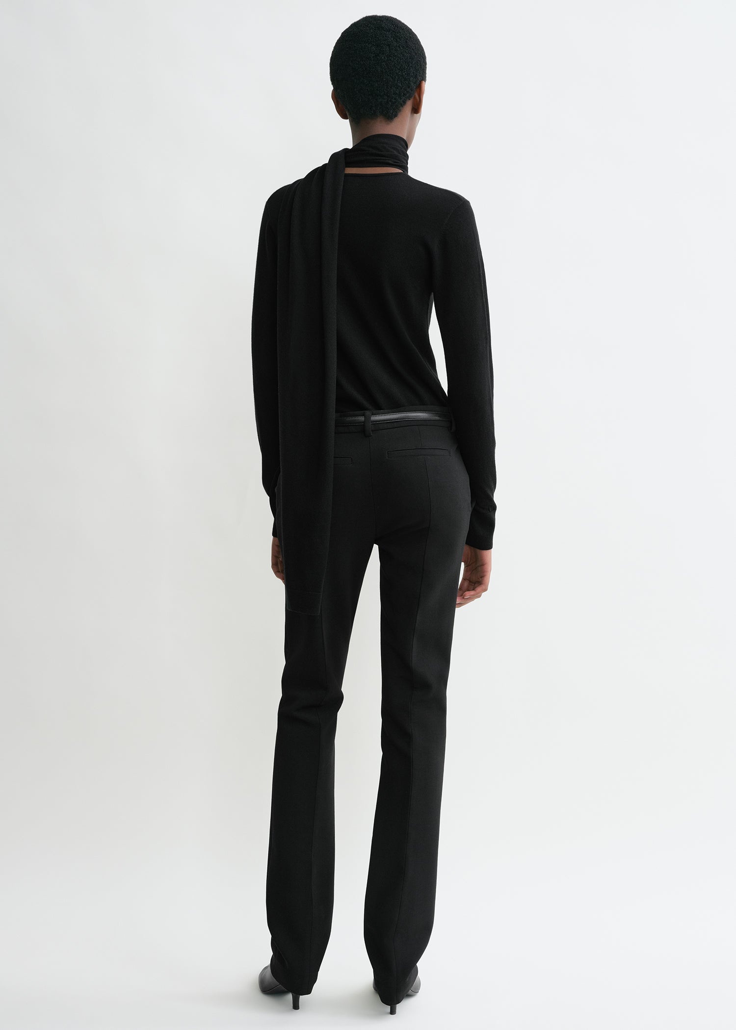 Low-waist slim trousers black - 4