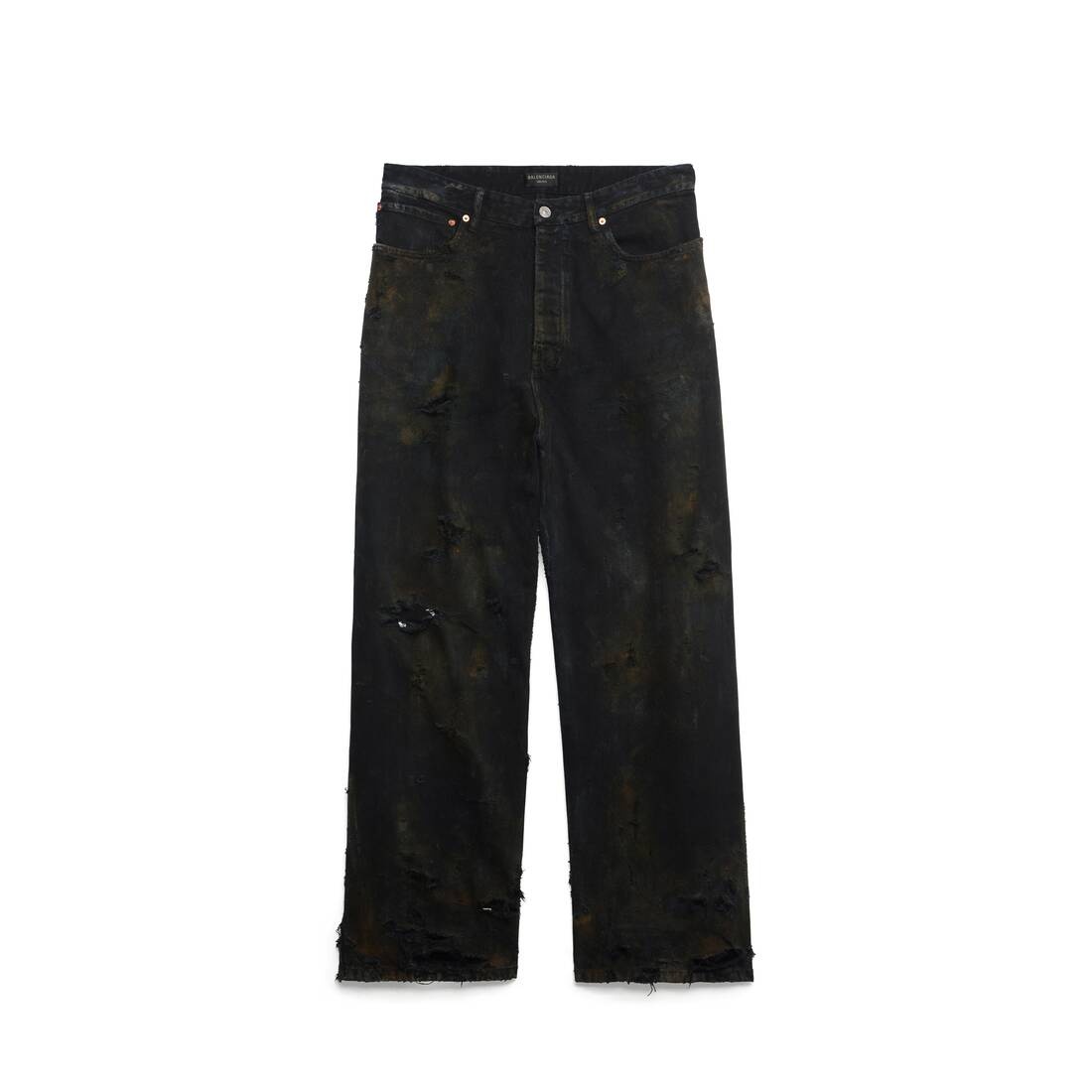 Balenciaga Destroyed Super Large Cotton Baggy Jeans