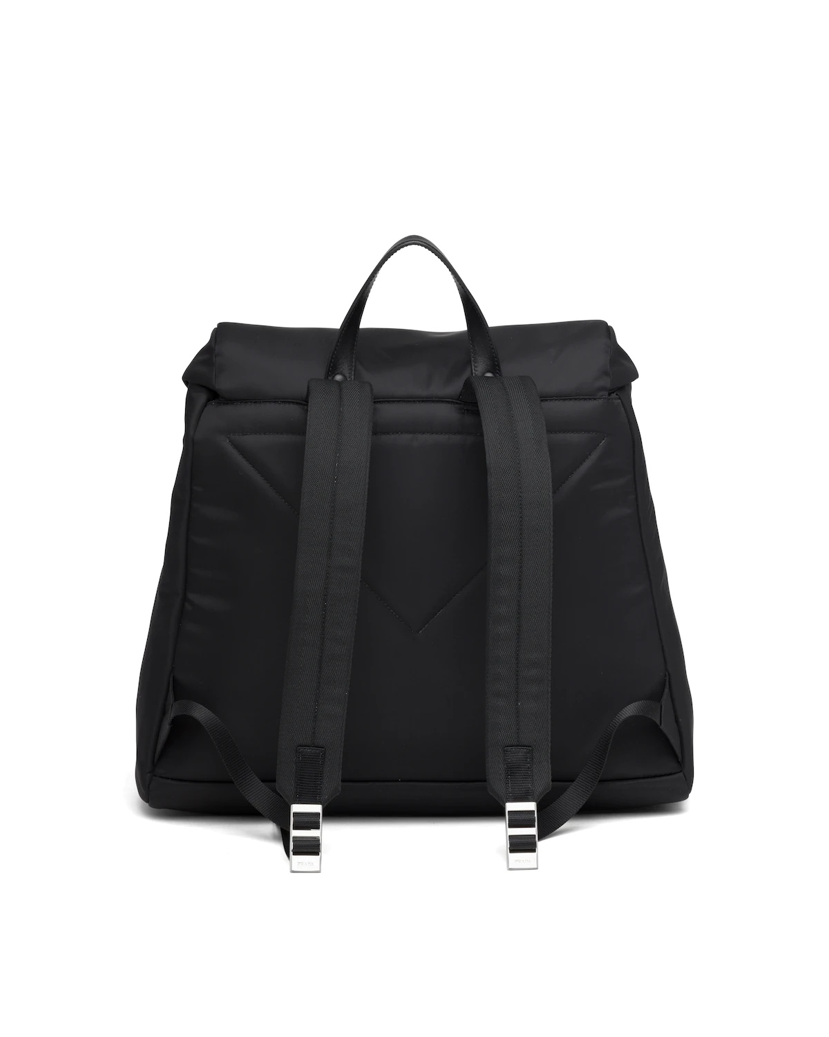 Re-Nylon and leather backpack - 4