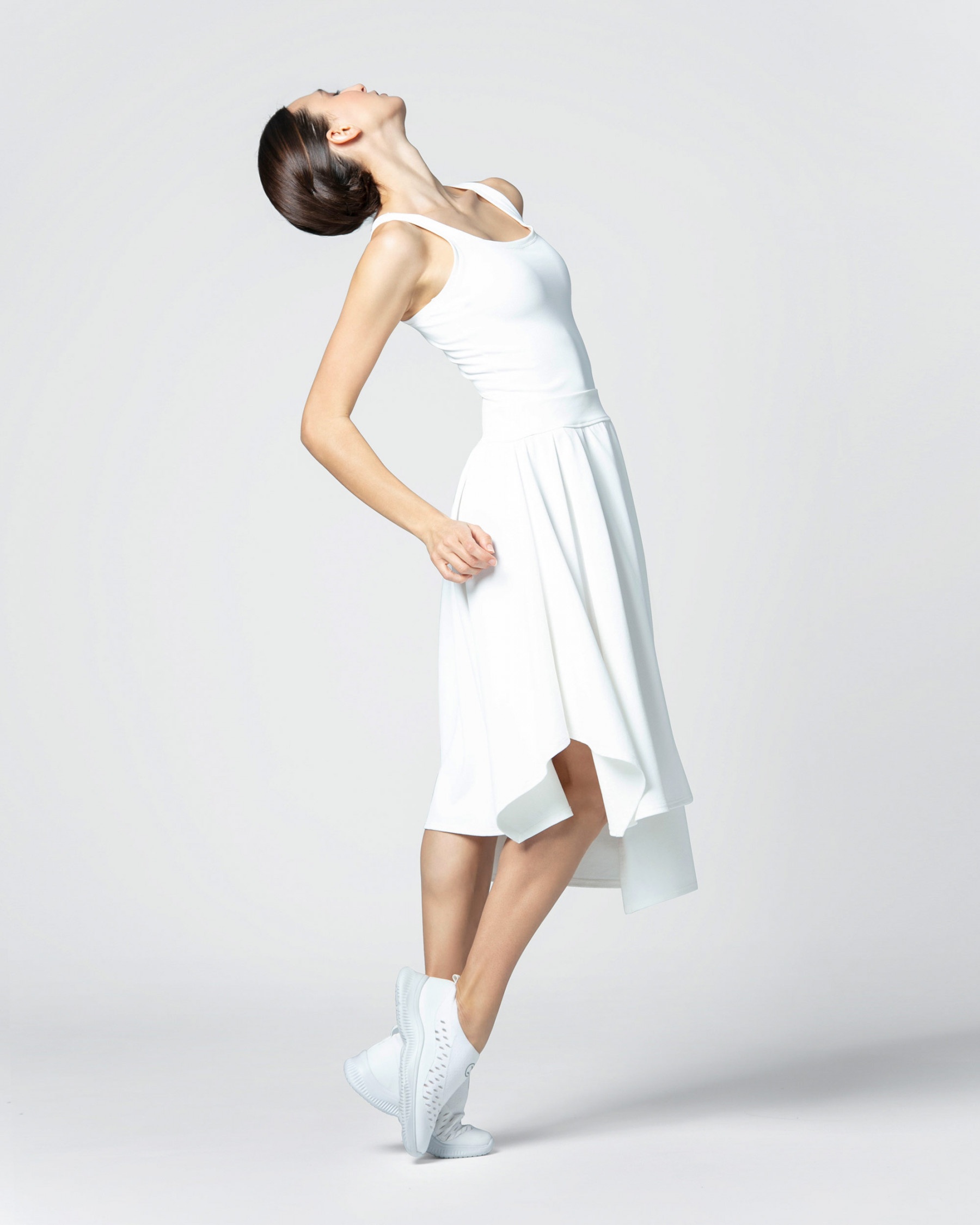Thin straps stretch pique dress - 3