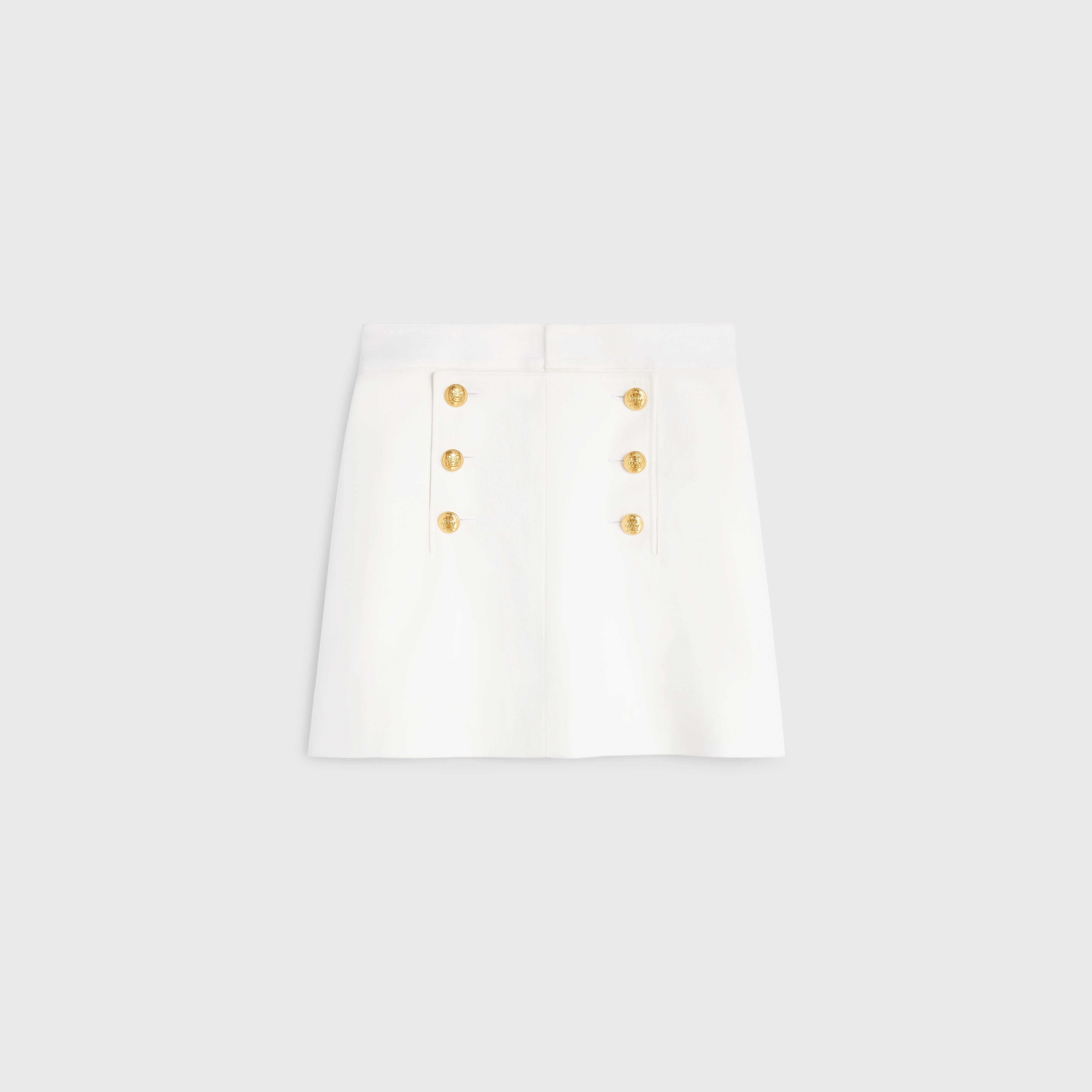 yachting trapeze mini skirt in cotton twill - 1