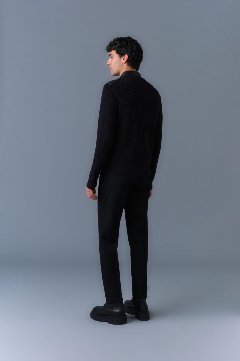 DOMINIC Knit Mixed-Media Jacket 4