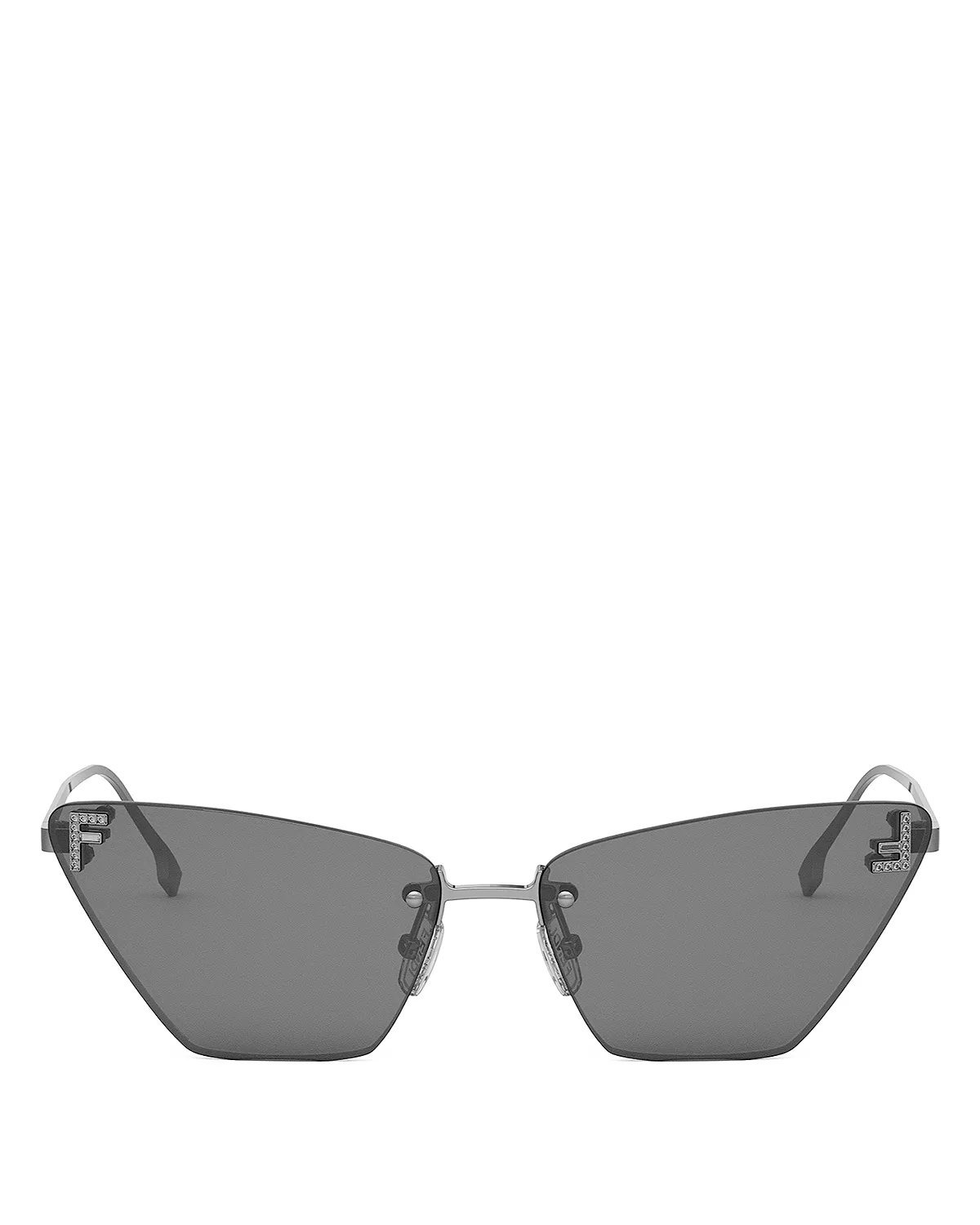 Metal First Crystal Cat Eye Sunglasses, 57mm - 4