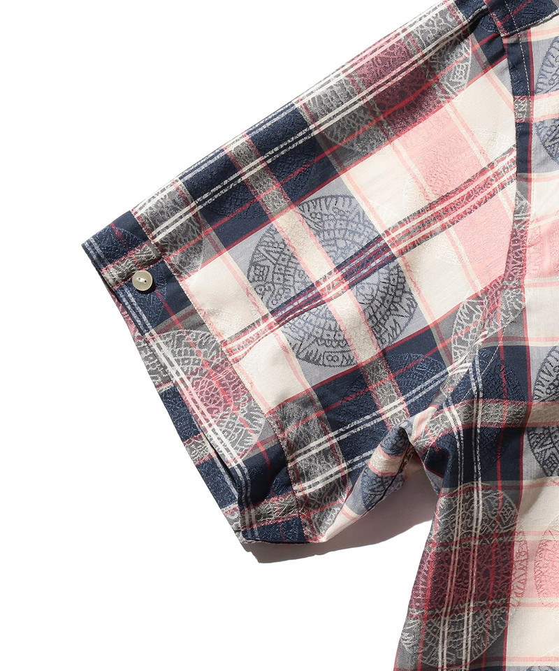 Italian Collar Bright Jacquard - Navy 5