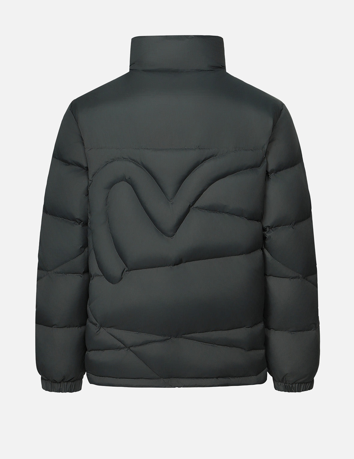 Seagull Print Loose Fit Reversible Down Jacket - 2