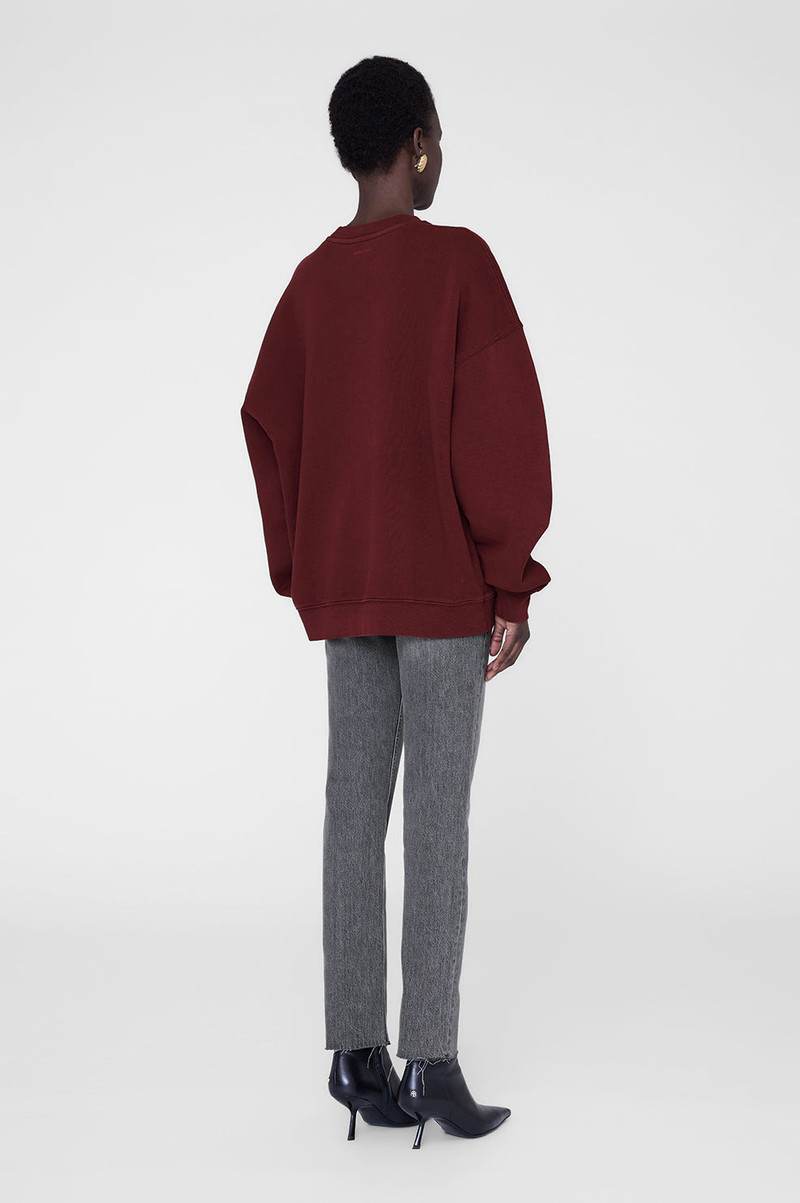Miles Sweatshirt Chenille Signature - Cabernet 3