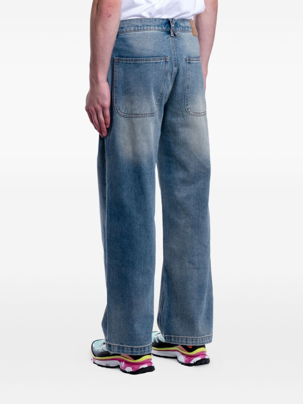 dove-print jeans - 3