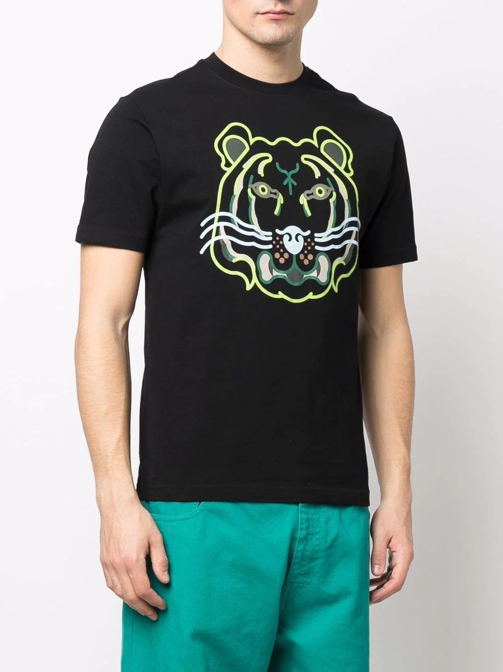 Tiger-print round-neck T-shirt - 3