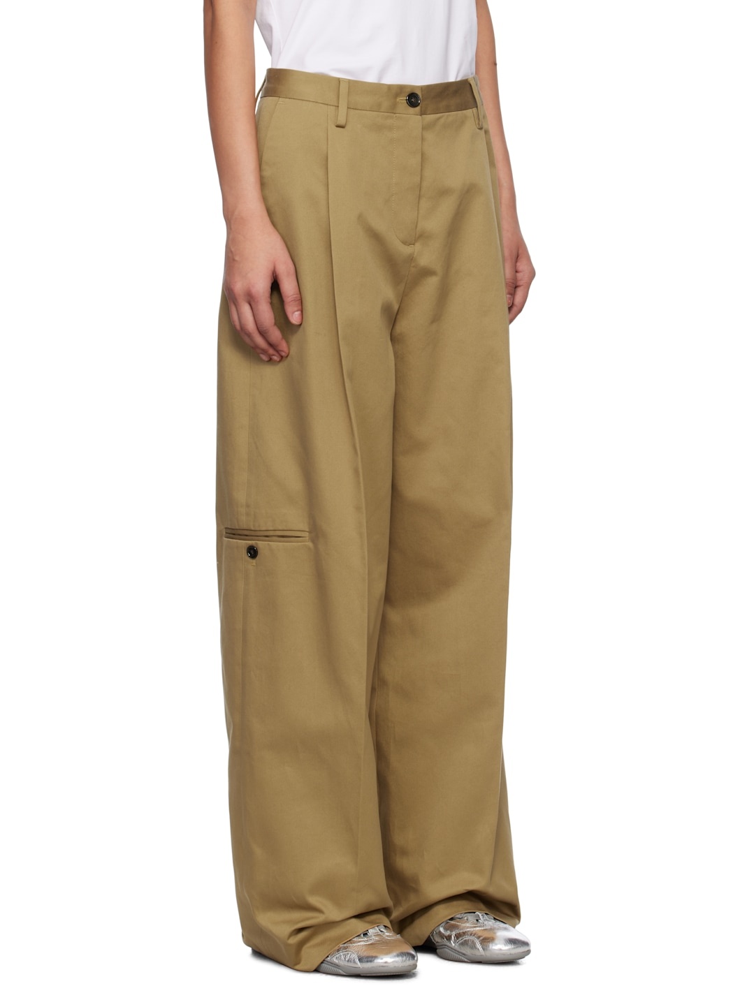 Beige Twill Trousers - 2